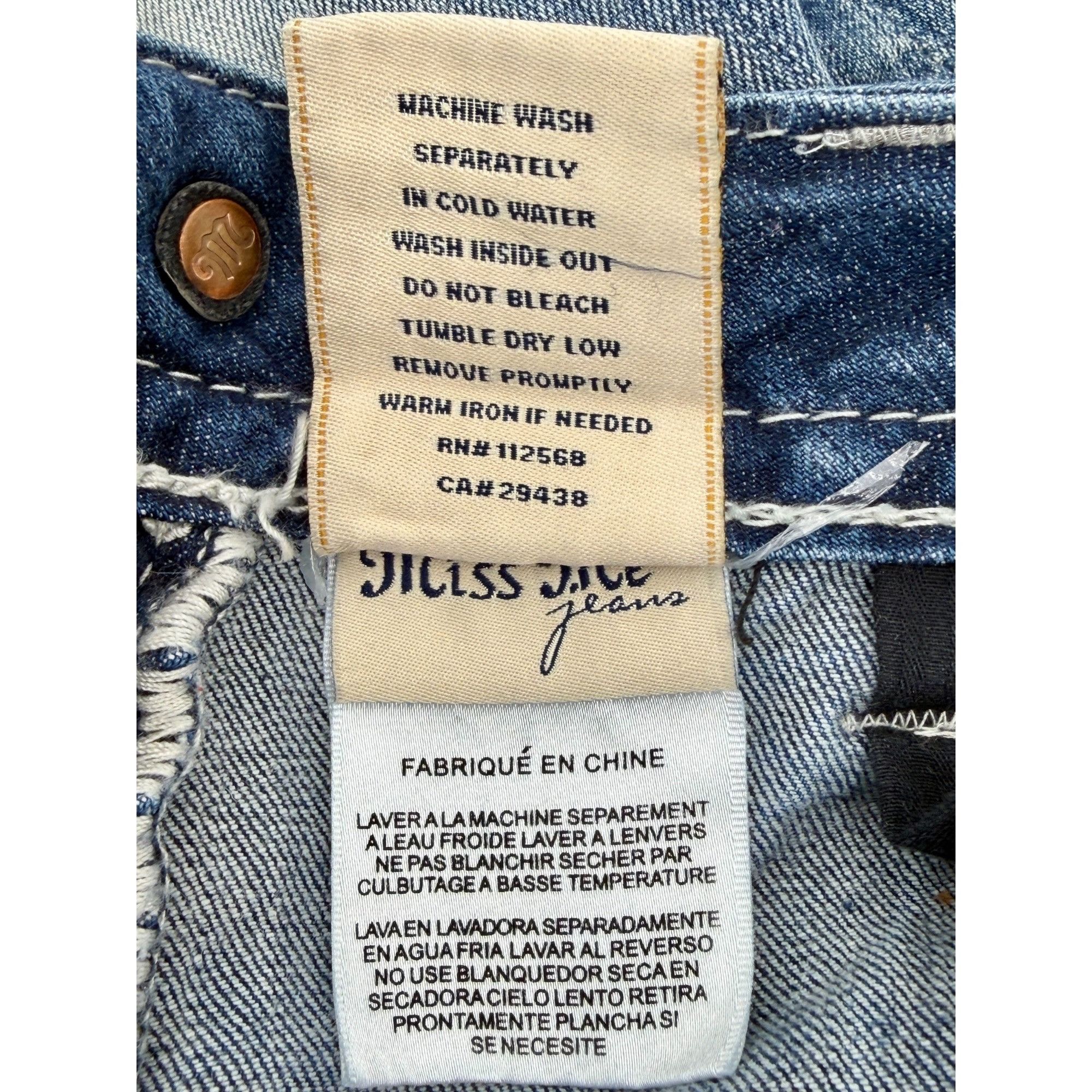 Miss Me Miss Me Rhinestone Wing Distressed Skinny Jeans | McBling Y2 Size 28" / US 6 / IT 42 - 17 Thumbnail