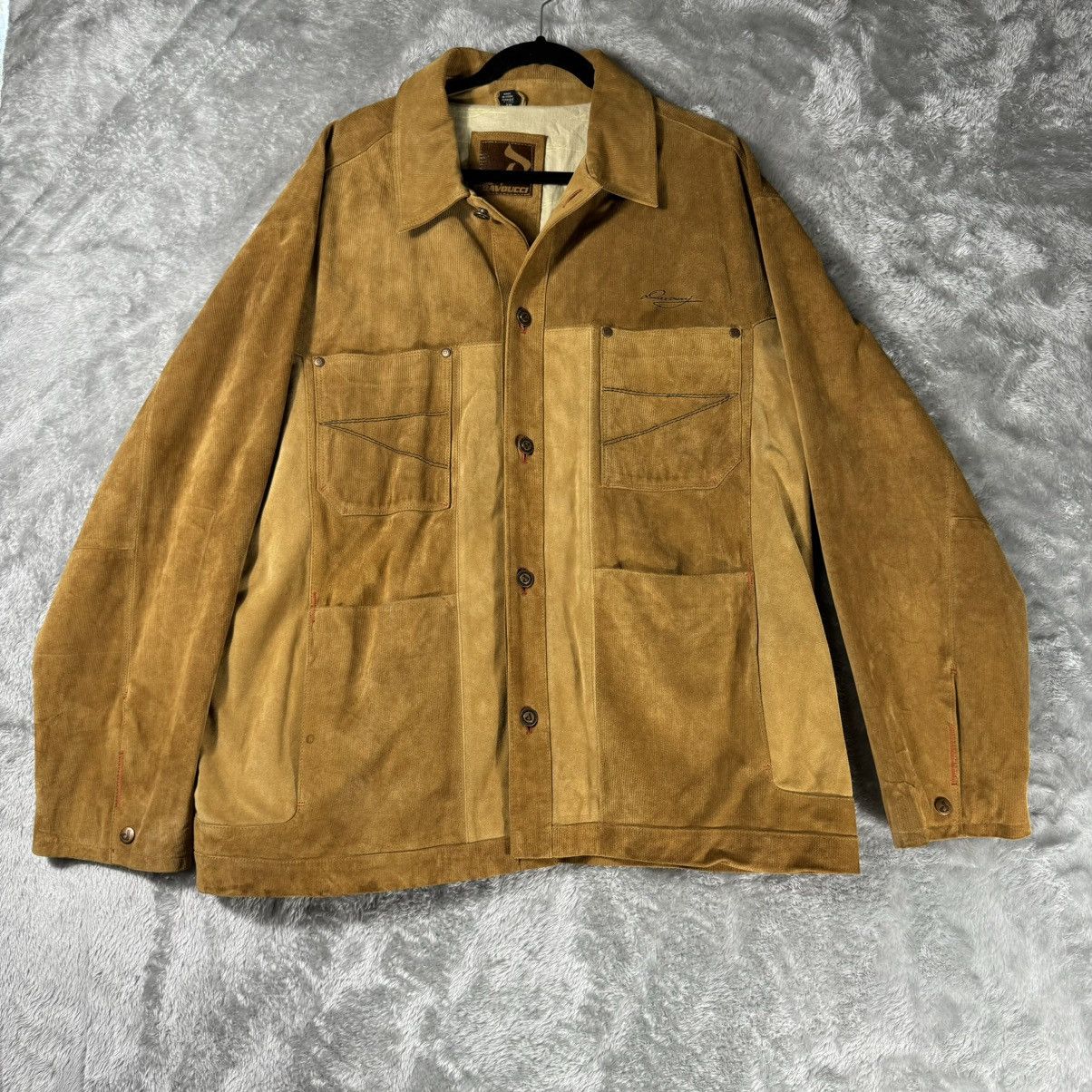 ジャケット・アウター VTG 90s WALTER DAVOUCCI JKT HIPHOP#RAP Walter Davoucci Shearling Leather Flight Bomber Jacket Sz