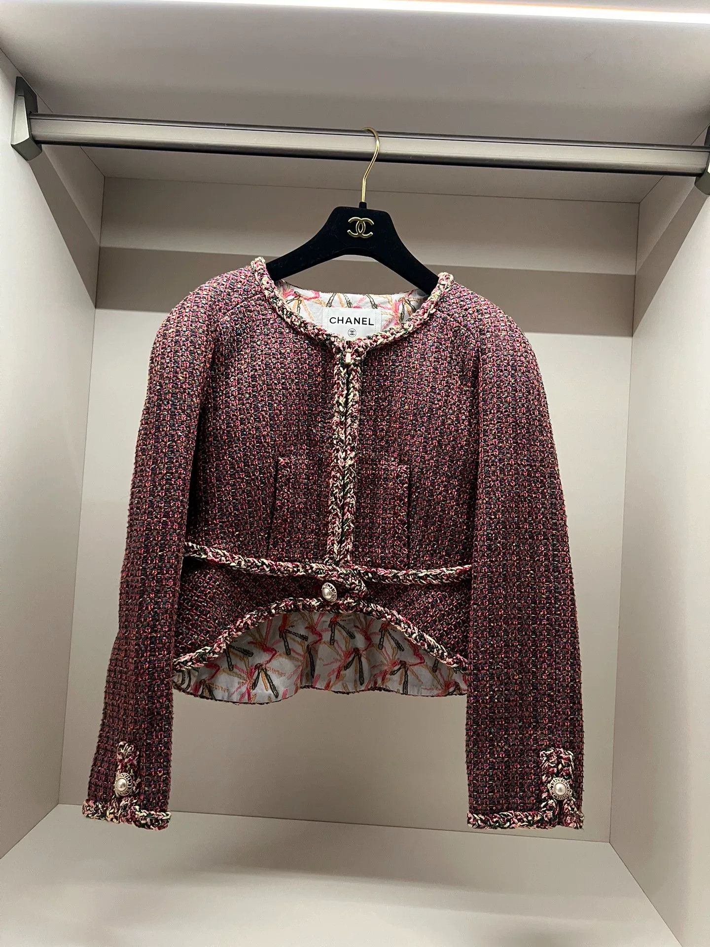 Chanel Chanel 19P Rose Short Jacket 34 Size US XS / EU 42 / 0 - 1 Thumbnail