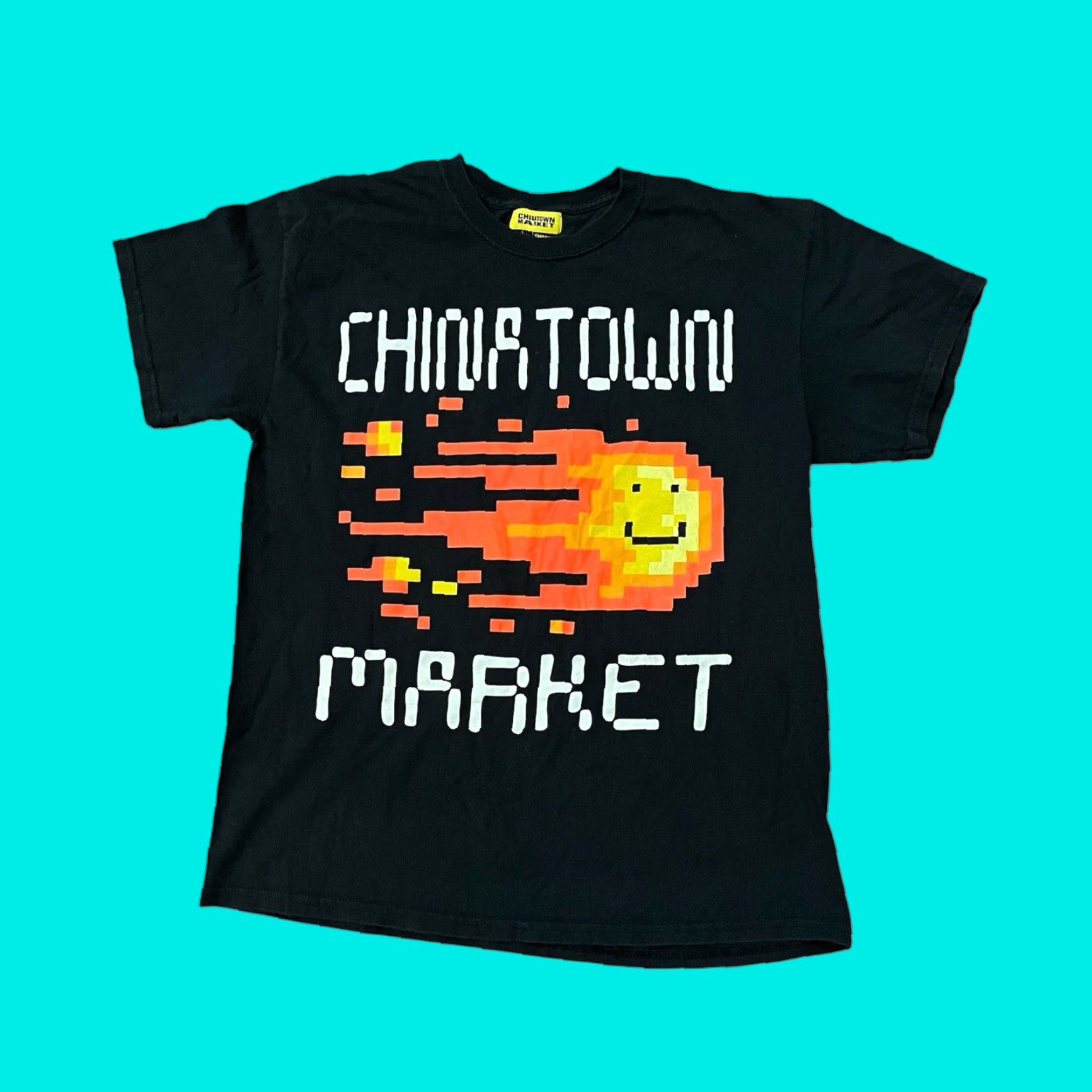 Vintage CHINATOWN MARKET Pixel Art Logo T-shirt Large Black Mens Streetwear Size US L / EU 52-54 / 3 - 1 Thumbnail