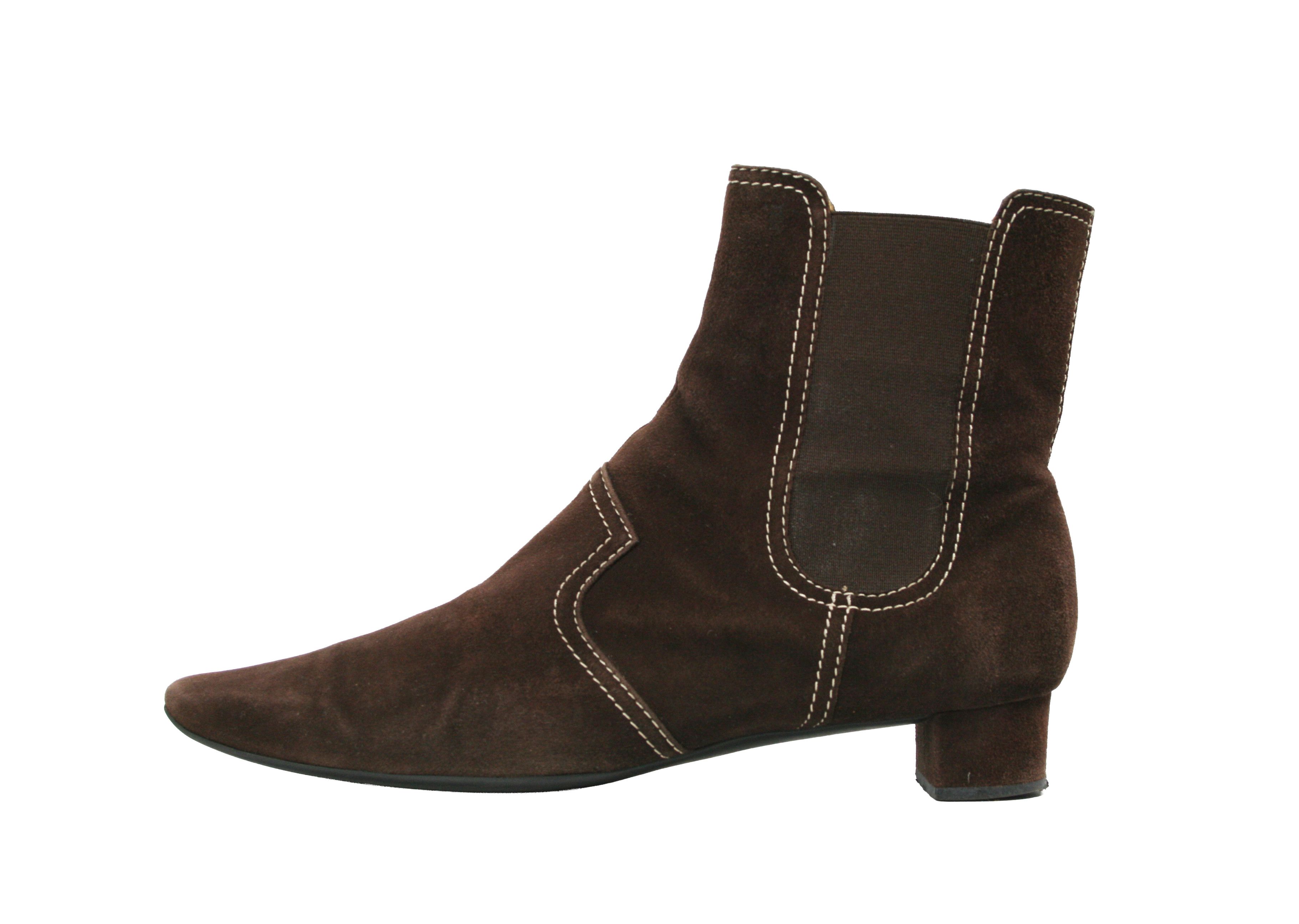Tod's Chelsea Biker Heeled Ankle Boots Y2K Size US 9.5 / IT 39.5 - 2 Thumbnail