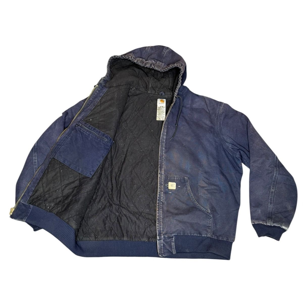 Carhartt × Vintage Vintage Carhartt J130 Hooded Jacket Faded Quilt Lined Size US XXL / EU 58 / 5 - 2 Thumbnail