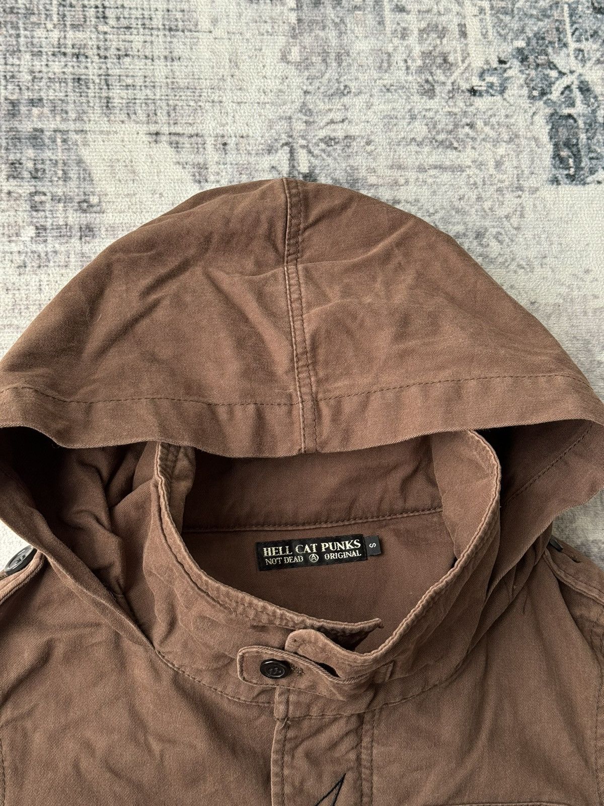 Japanese Brand Hell Cat Punk Riot Raf Skull Simons Parkas Jacket Hoodies Size US S / EU 44-46 / 1 - 4 Thumbnail