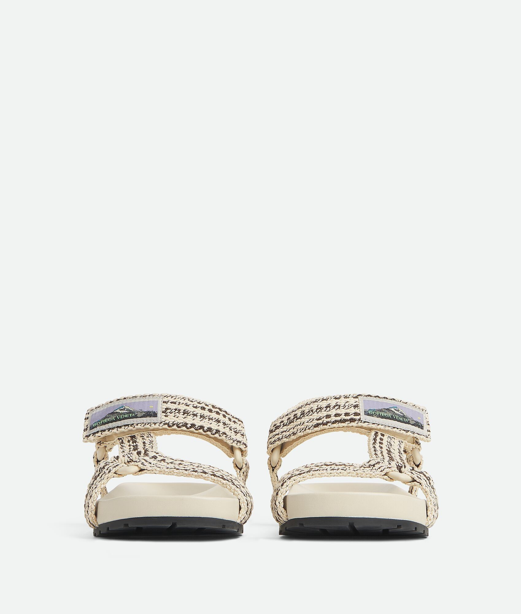 Bottega Veneta o1w1db10825 Trip Sandals in Sea Salt/Mole Size US 12 / EU 45 - 3 Thumbnail