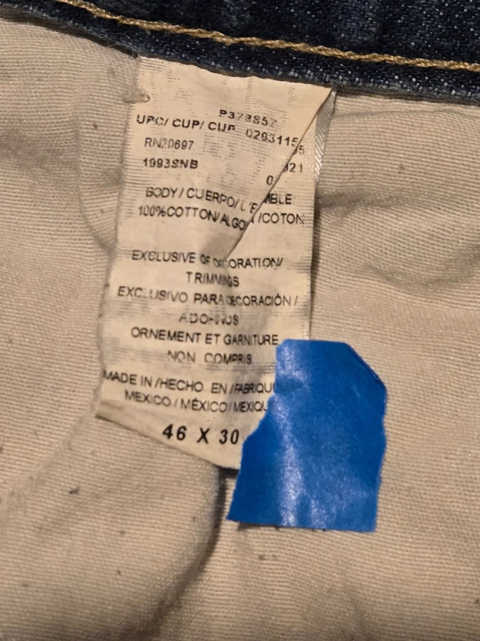 Dickies Dickies Jeans Mens 46 Carpenter Work Pants Blue Denim Heavy Size US 30 / EU 46 - 2 Thumbnail