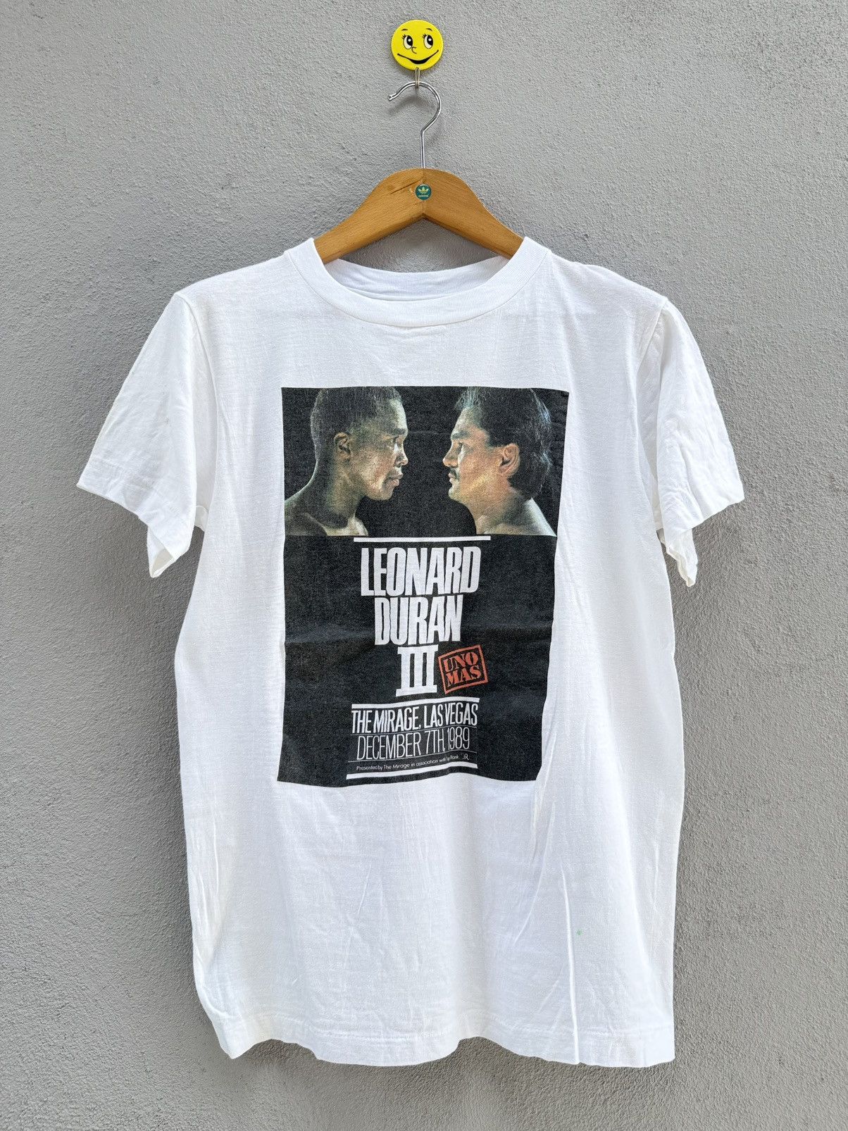 WWF Vintage 80s Boxing Leonard Duran lll Uno Mas France Tee Size US M / EU 48-50 / 2 - 1 Thumbnail