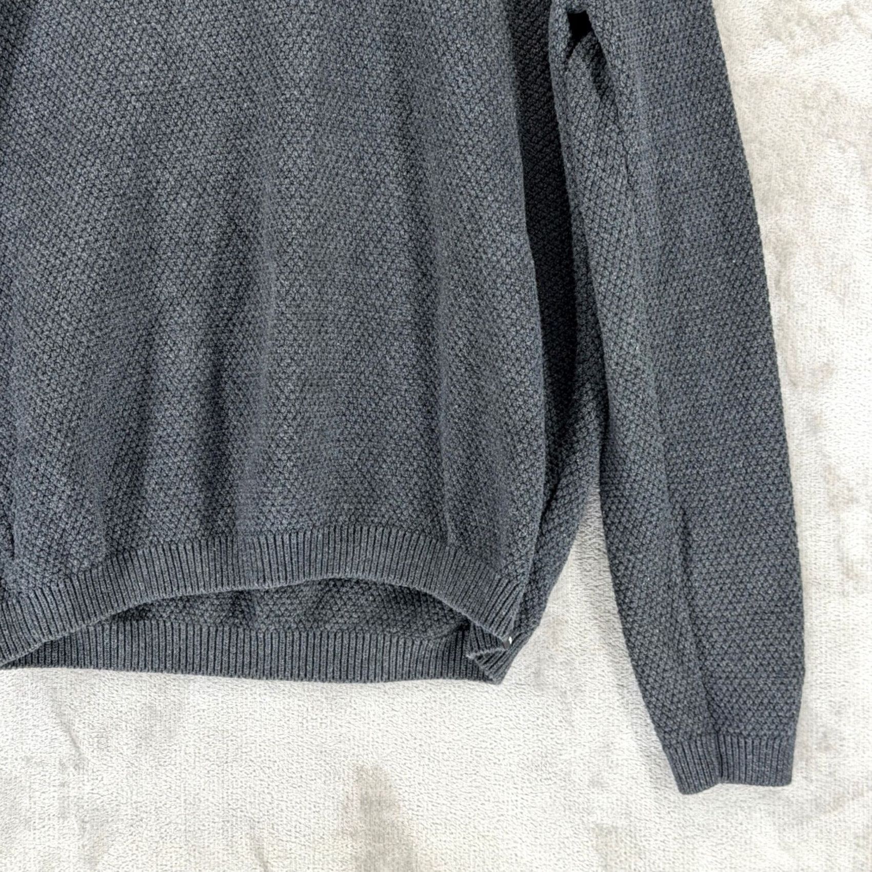 Prana Prana Mens Gray Organic Cotton Textured Hooded Henley Sweater L Size US L / EU 52-54 / 3 - 3 Thumbnail