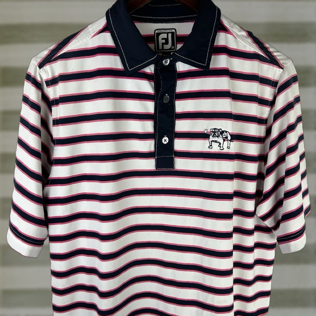Footjoy FootJoy FJ Golf Stretch Polo Striped Short Sleeve Shirt Mens Medium Size US M / EU 48-50 / 2 - 1 Thumbnail
