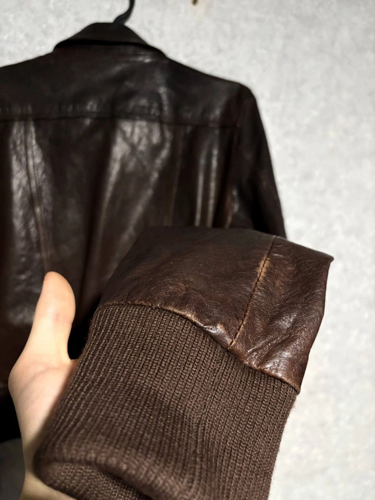 Dolce & Gabbana RARE Vintage Dolce&Gabbana Brown Leather Cargo Bomber Jacket Size M / US 6-8 / IT 42-44 - 9 Thumbnail