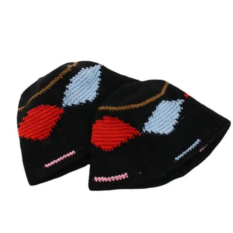 Japanese Brand Knitted Mix-color Bucket Hats Size ONE SIZE - 6 Thumbnail