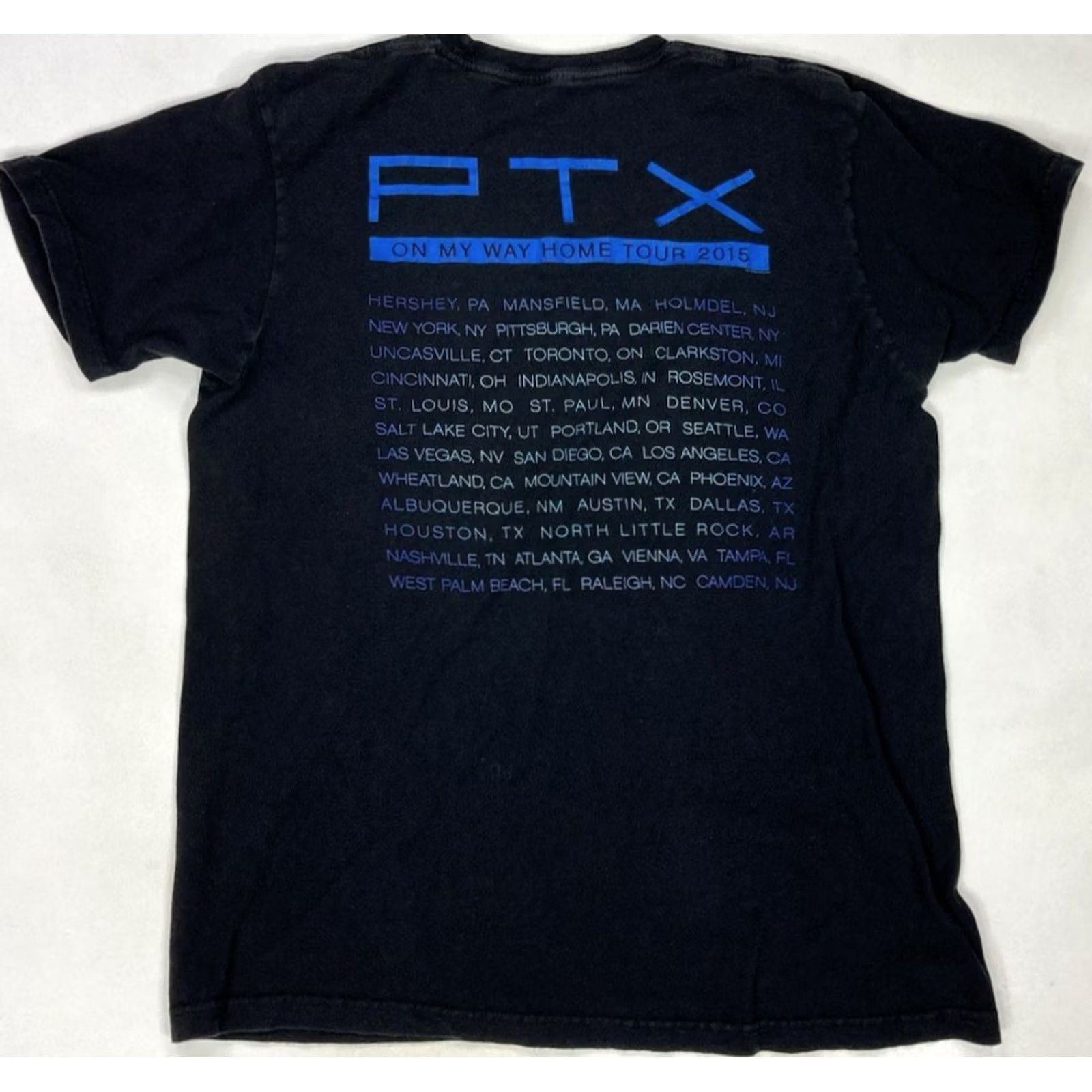 Tultex VINTAGE PTX On My Way Home Tour 2015 Graphic T-shirt Men Medium Black Short Sleeve Music Shirt Mens Size US M / EU 48-50 / 2 - 3 Thumbnail
