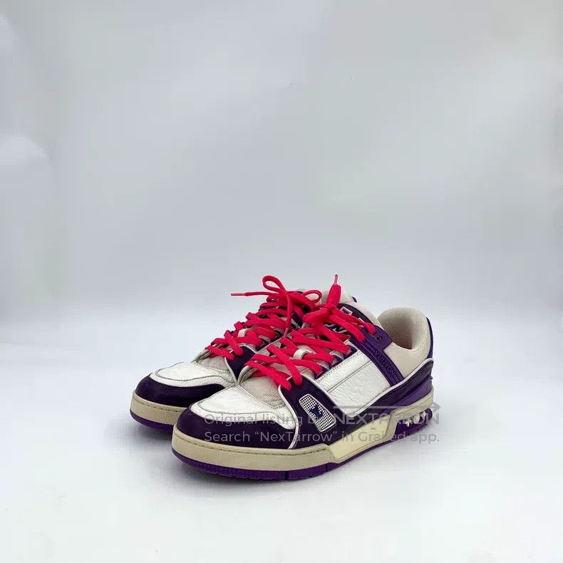 Louis Vuitton Louis Vuitton Trainer purple logo embossed lace-up casual Size US 7.5 / EU 40-41 - 1 Thumbnail