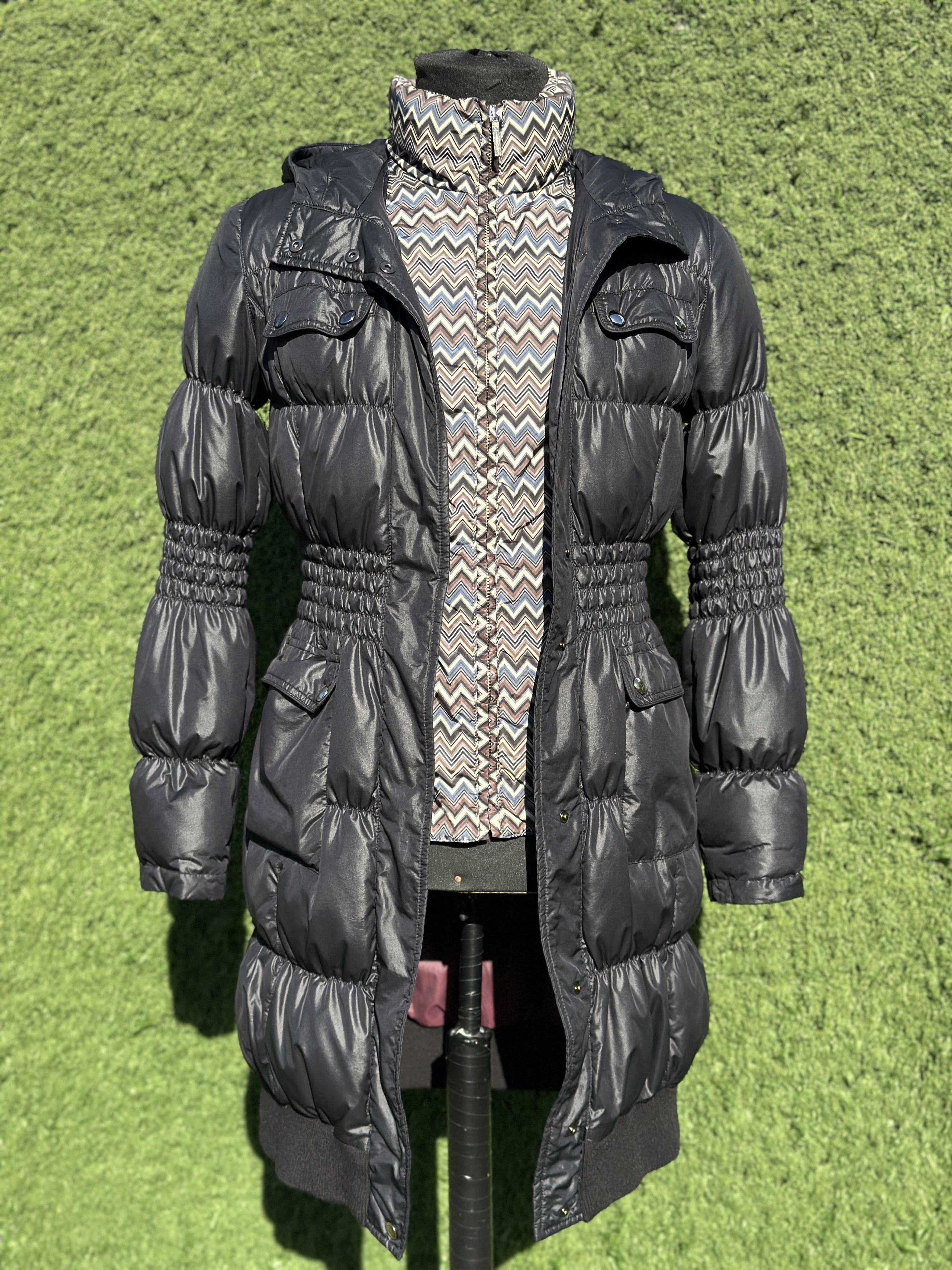 Missoni Wave MISSONI Size XS Black Piumino Down Puffer Coat Size XS / US 0-2 / IT 36-38 - 1 Thumbnail