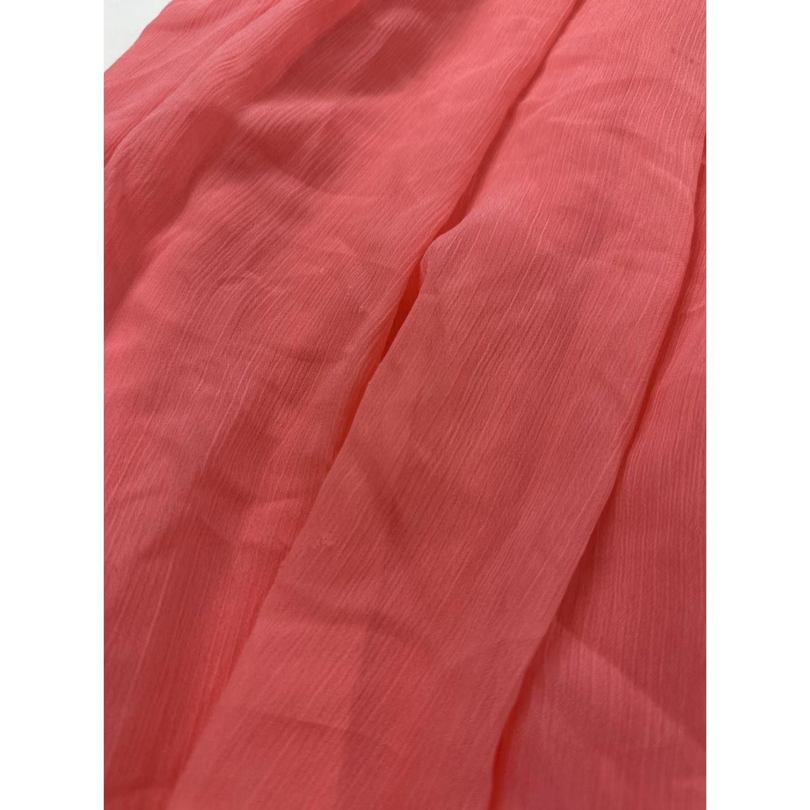 David's Bridal Dress Women's 8 Pink Coral Bridesmaids Sleeveless Chiffon  F14847