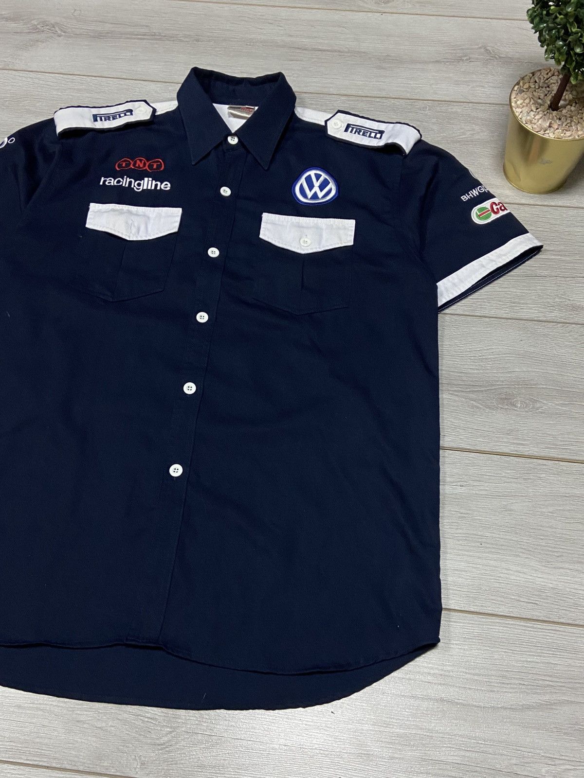 Vintage Volkswagen shirt buttons vintage big embroidered logo Y2K Size US XXL / EU 58 / 5 - 6 Thumbnail