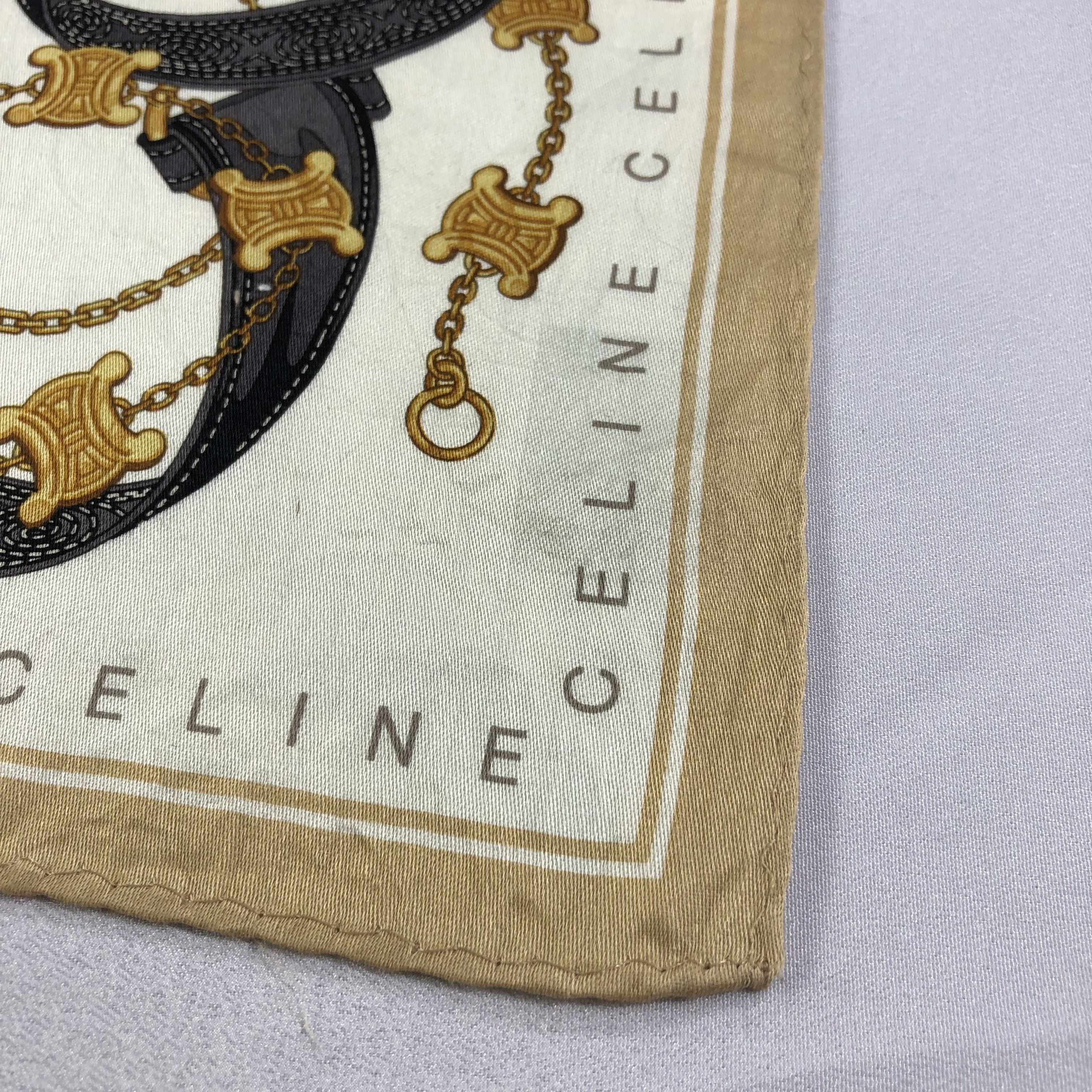 Japanese Brand Celine Gold Chains Handkerchief Neckerchief Bandana H2076 Size ONE SIZE - 5 Thumbnail
