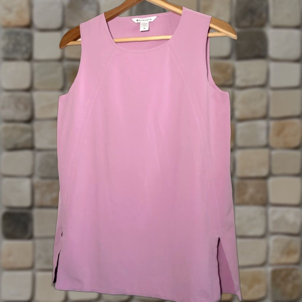Athleta Athleta Zephyr Refined Tank Top Shirt Women XS Purple Mauve Sleeveless Round Neck Pullover Wide Strap Activewear Camisole Size XS / US 0-2 / IT 36-38 - 1 Thumbnail