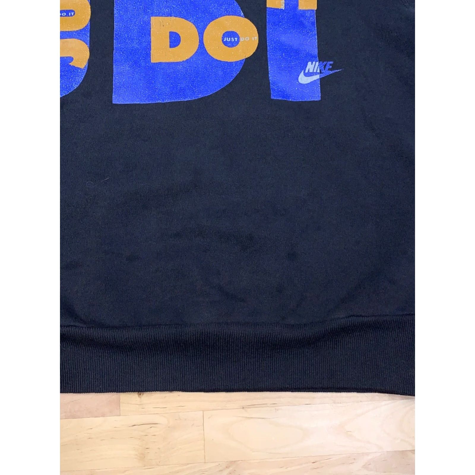 Nike VINTAGE Nike Just Do It Sweatshirt Mens S Black Pullover Crew Neck 80s USA Size US S / EU 44-46 / 1 - 5 Thumbnail