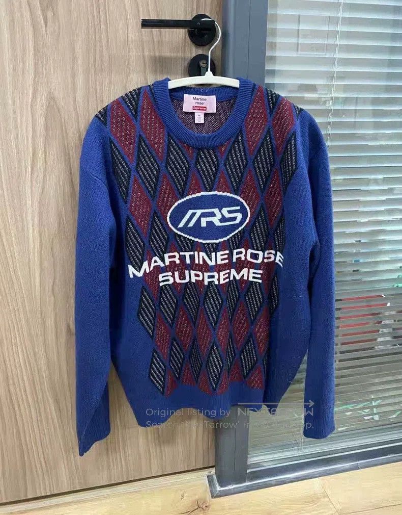 Martine Rose Martine Rose Classic logo blue knitted sweater Size US M / EU 48-50 / 2 - 1 Thumbnail