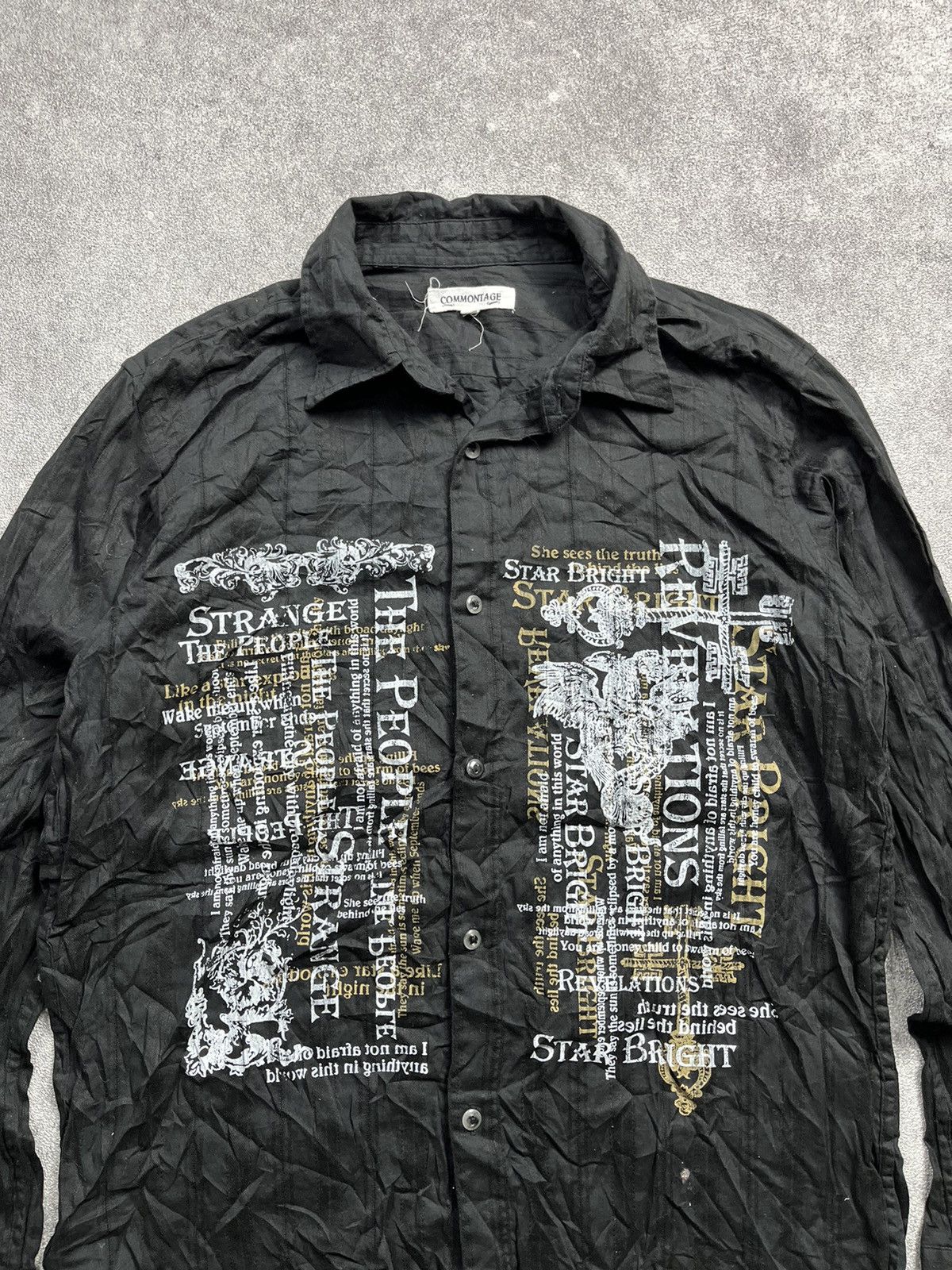 14th Addiction × If Six Was Nine × Japanese Brand 2000s Japanese Poem Comontage Shirt Size US M / EU 48-50 / 2 - 2 Thumbnail