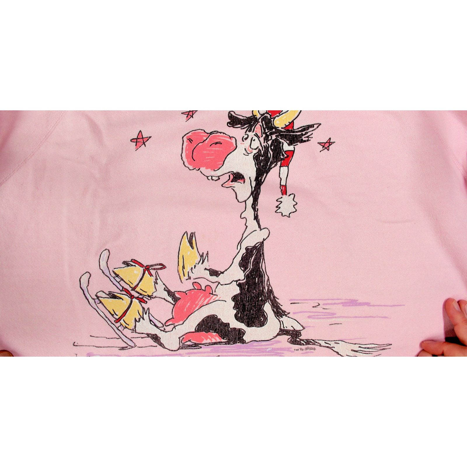 Hanes Vintage Hanes 1989 Wild Side Cow Graphic Boxy Sweatshirt Size XL / US 12-14 / IT 48-50 - 10 Thumbnail