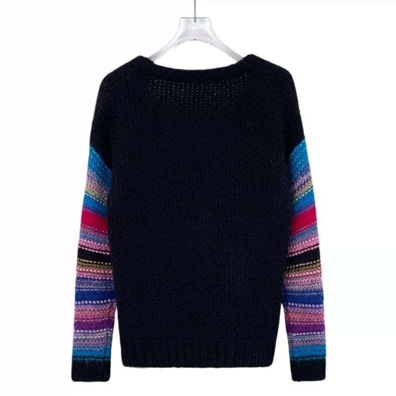 Louis Vuitton Louis Vuitton Color matching rainbow striped mohair V-neck Size XS / US 0-2 / IT 36-38 - 2 Thumbnail