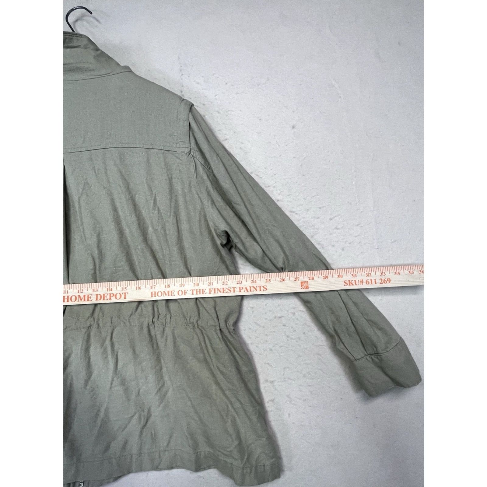 Vintage RD + KoKo Blazer Jacket Womens Regular Size S Blue Linen Mid-Length Zip Up Pockets Lightweight Casual Long Sleeve Size S / US 4 / IT 40 - 3 Thumbnail