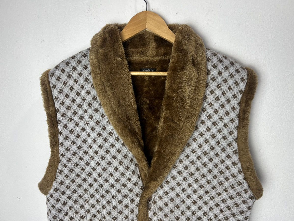 Vintage Vintage Chaleur Plaid Faux Fur Trim Sherpa Vest Size US M / EU 48-50 / 2 - 3 Thumbnail