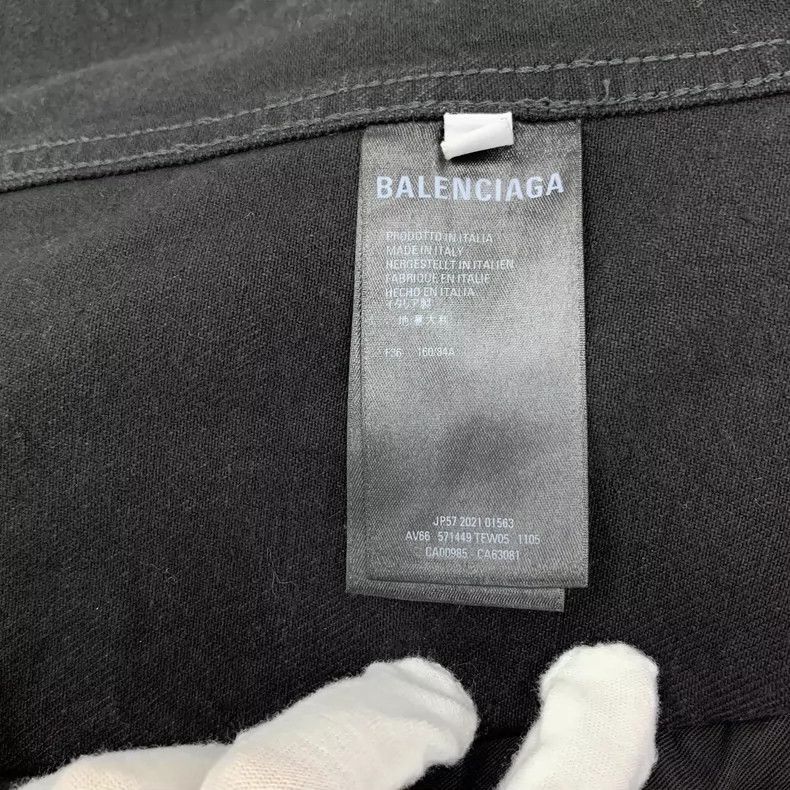 Balenciaga Balenciaga Black Logo Denim Jacket Long Sleeve-2505 Size US XS / EU 42 / 0 - 7 Thumbnail
