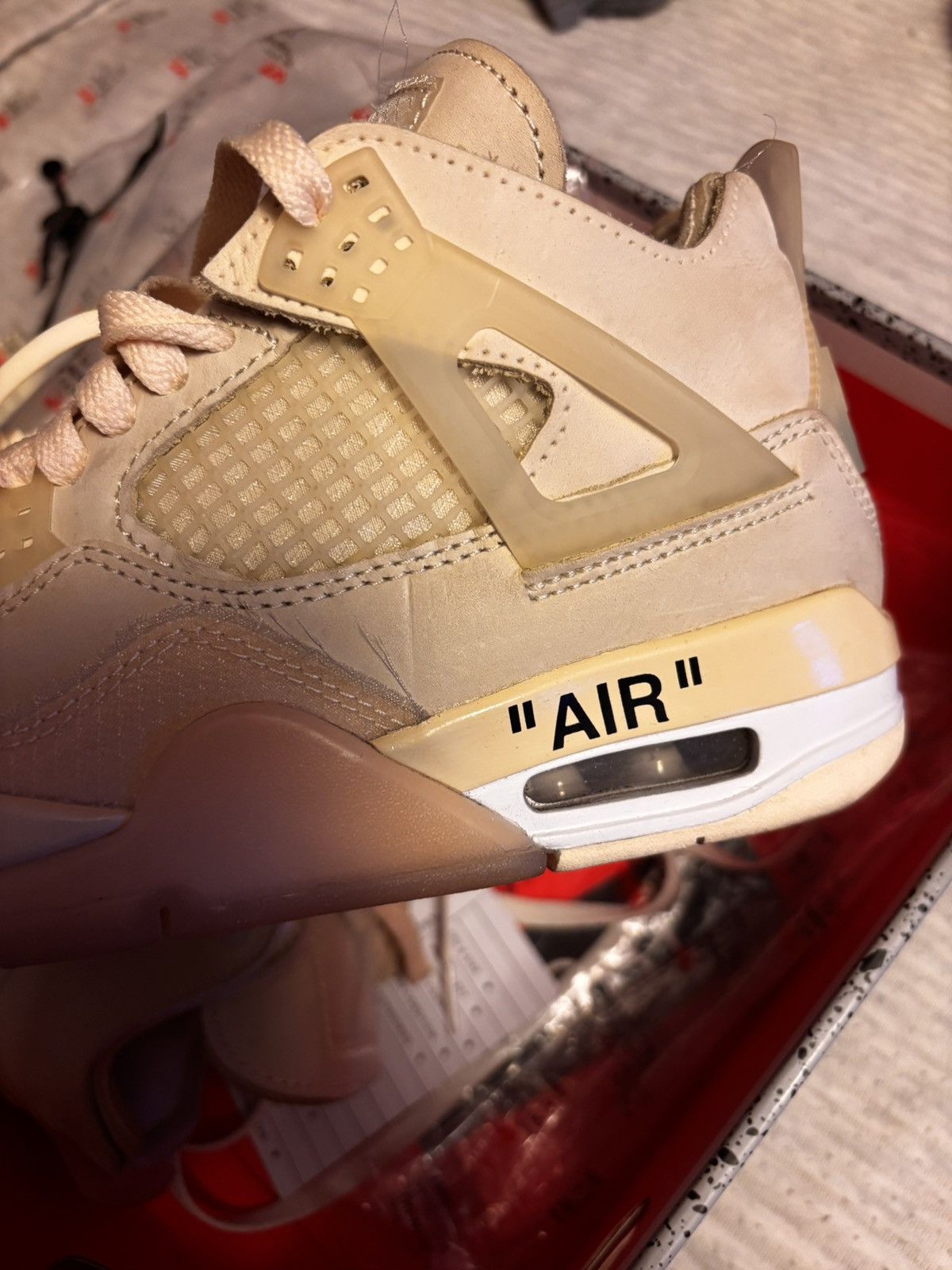 Jordan Brand × Off-White Air Jordan 4 x Off White Sail Size US 5 / IT 35 - 11 Thumbnail