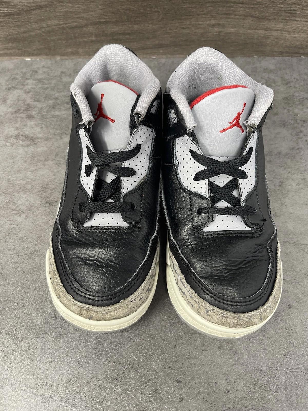 Jordan Brand Air Jordan 3 Black Cement Kids Size 10C Toddler Sneakers Size US 10 / EU 43 - 3 Thumbnail