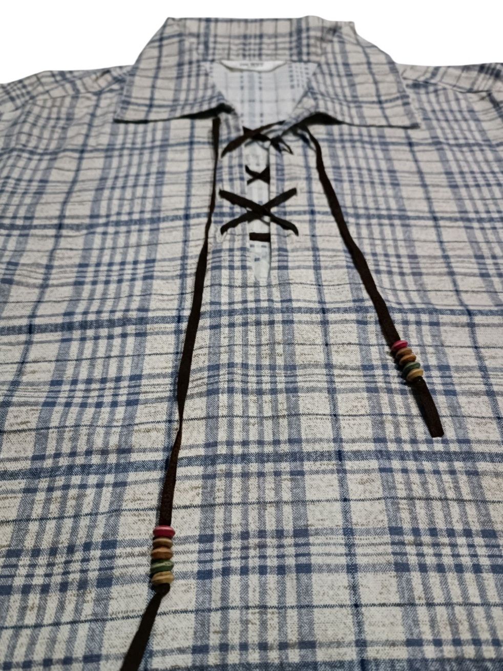 Japanese Brand Short Sleeve Shirt Classic Lace Up Cotton Style Eren Jaeger Size US L / EU 52-54 / 3 - 2 Thumbnail