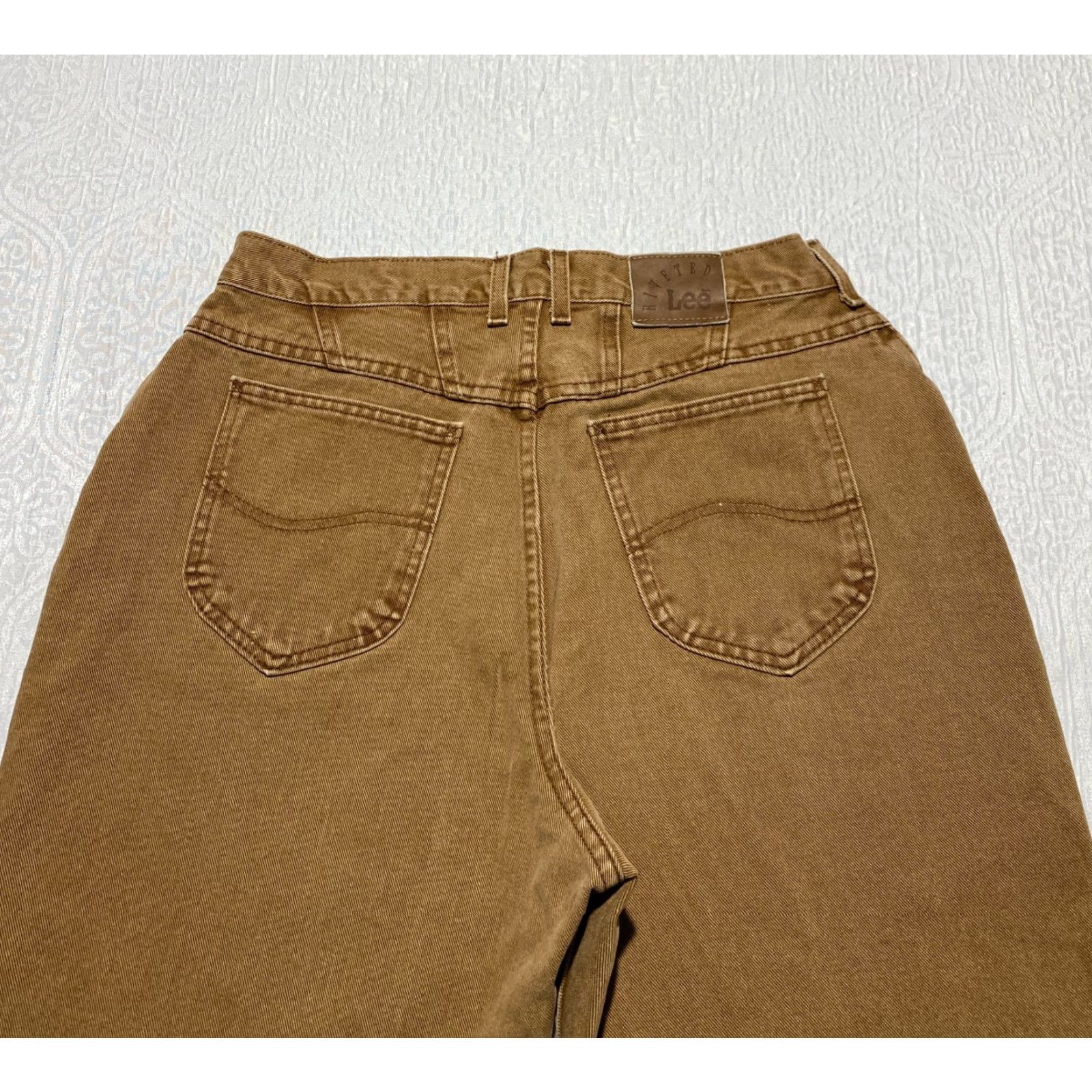Lee VINTAGE Lee Jeans Womens 90s USA Riveted Brown Size 16 Petite Tapered 5-Pocket Denim Size 24" / US 00 / IT 34 - 3 Thumbnail