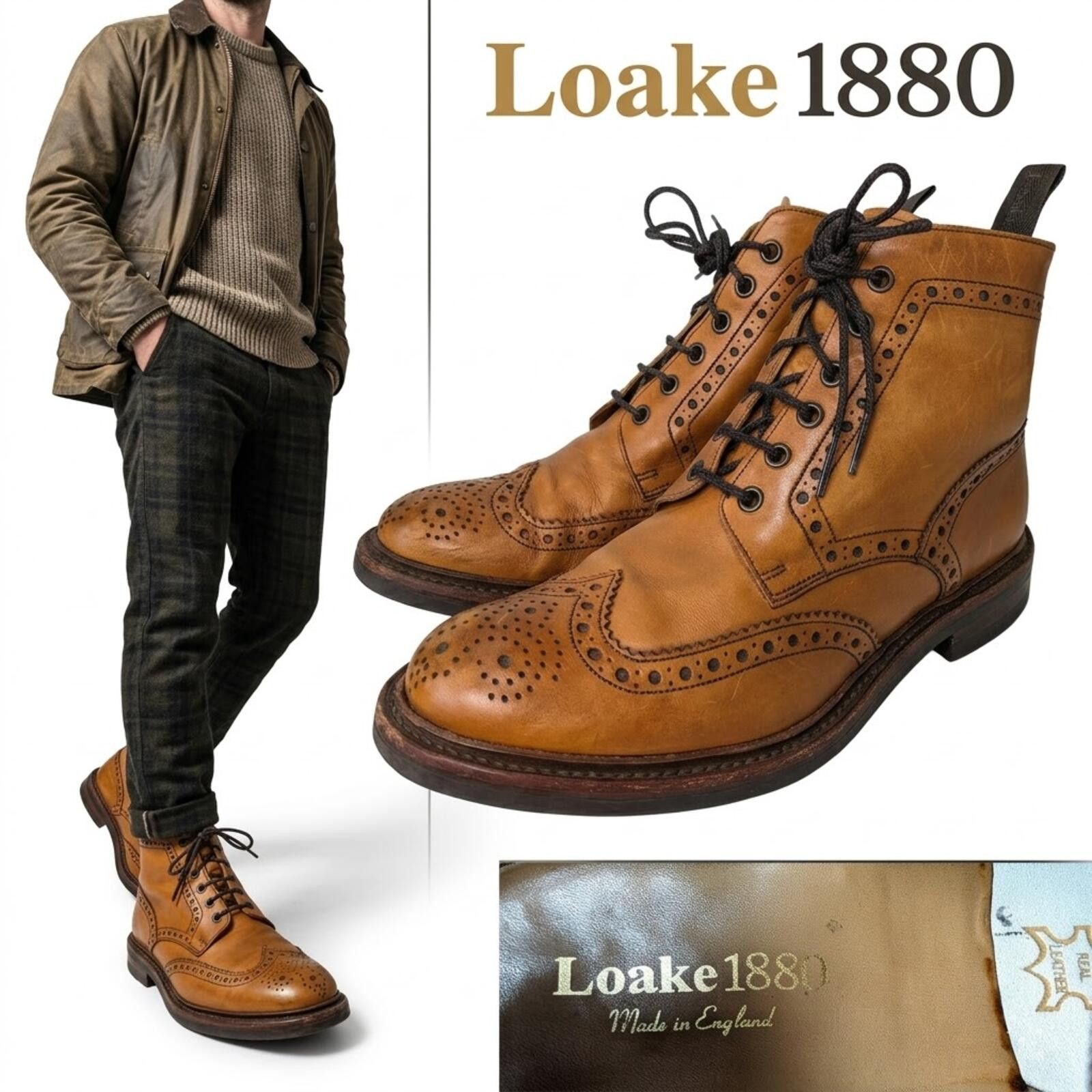 Loake Loake 1880 Bedale Pennine Men Ankle Boots U.K. Leather 8.5 Size US 8.5 / EU 41-42 - 1 Thumbnail