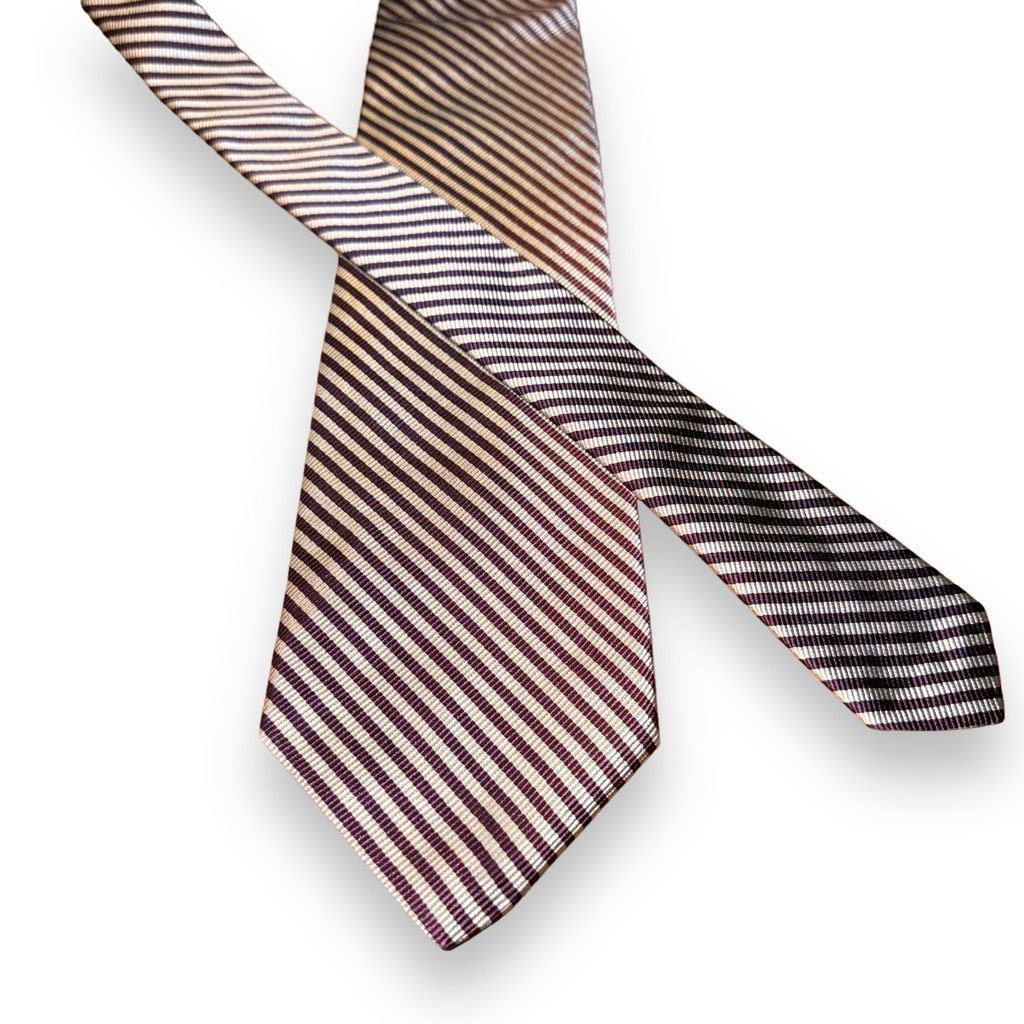 Vintage Keys & Lockwood Purple & Silver Rep Stripe Handmade in USA N Size ONE SIZE - 1 Thumbnail