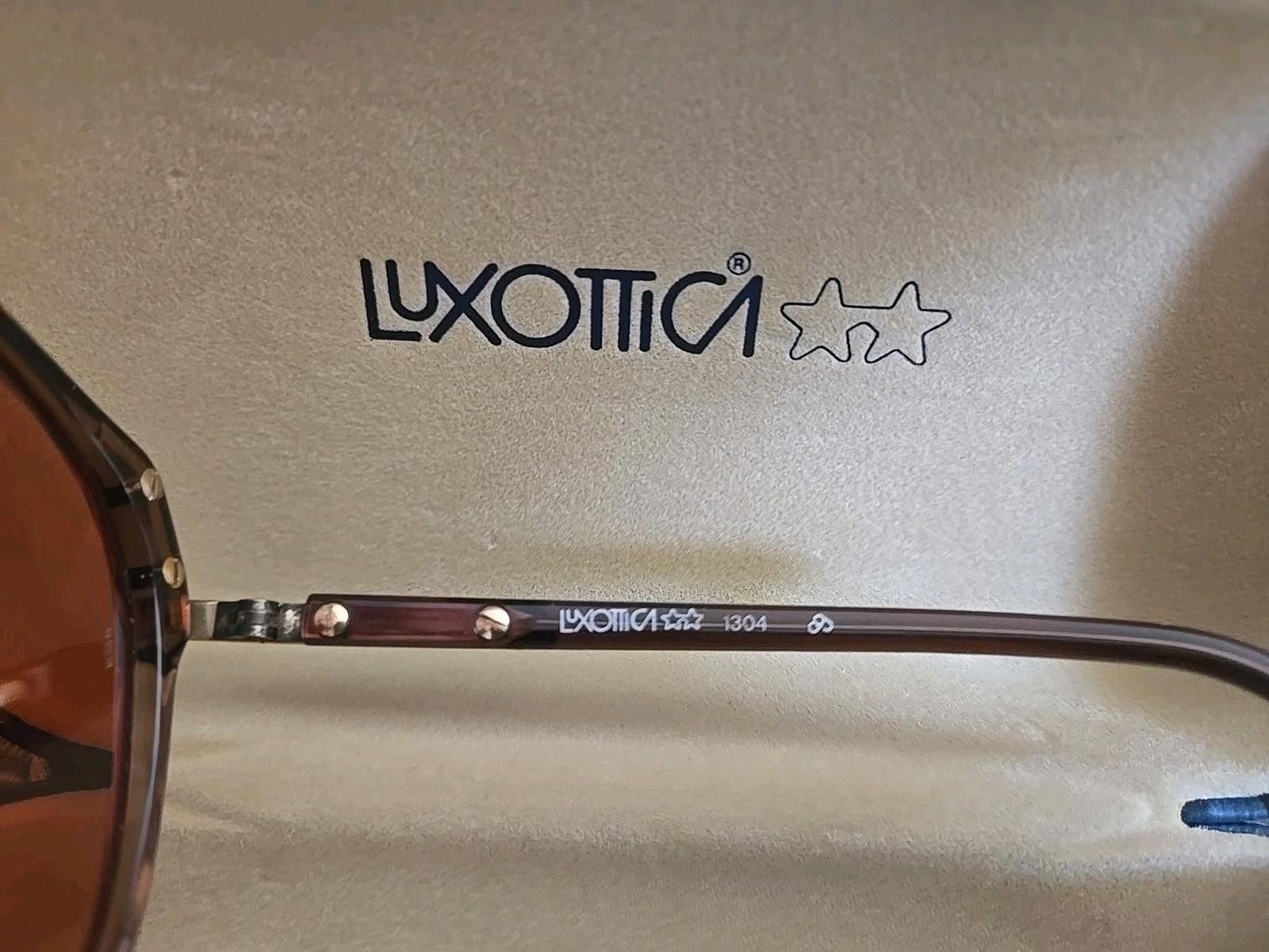 Other Vintage Luxottica Brown 1304 Made In Italy Oversized FRAMES Size ONE SIZE - 5 Thumbnail