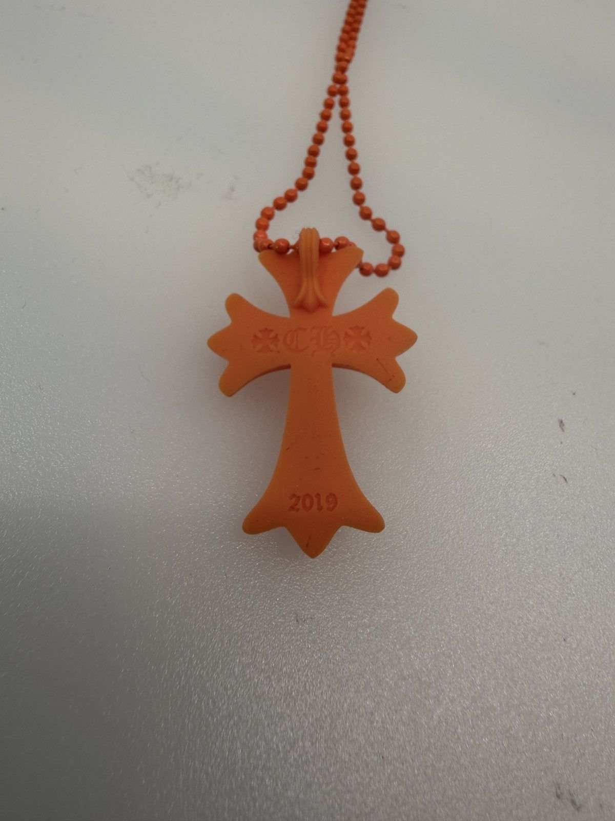 Chrome Hearts Chrome Hearts Silichrome Orange Cross Necklace Size ONE SIZE - 2 Thumbnail
