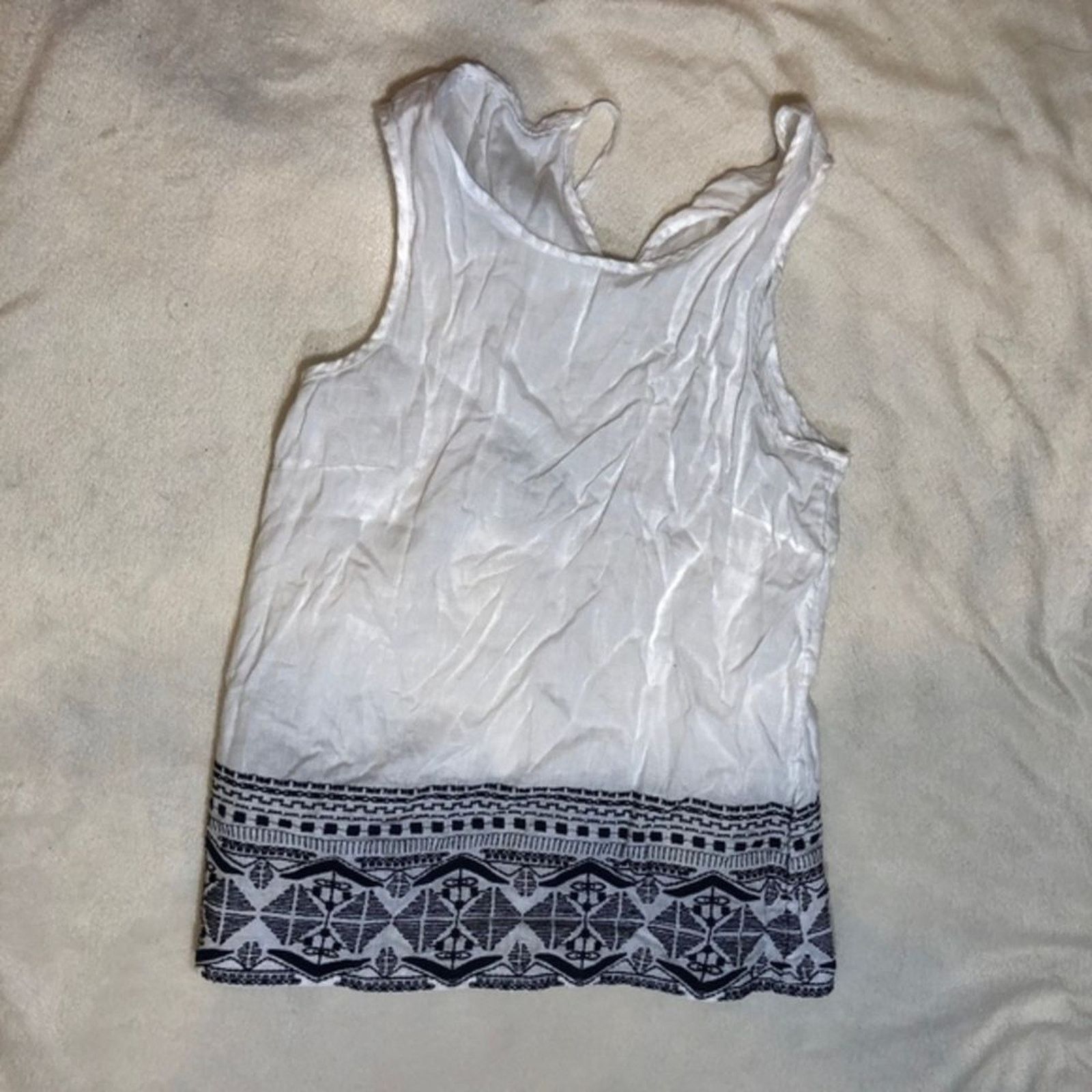 Other Artisan NY Embroidered White Linen Tank Top | Sz S Size S / US 4 / IT 40 - 2 Thumbnail