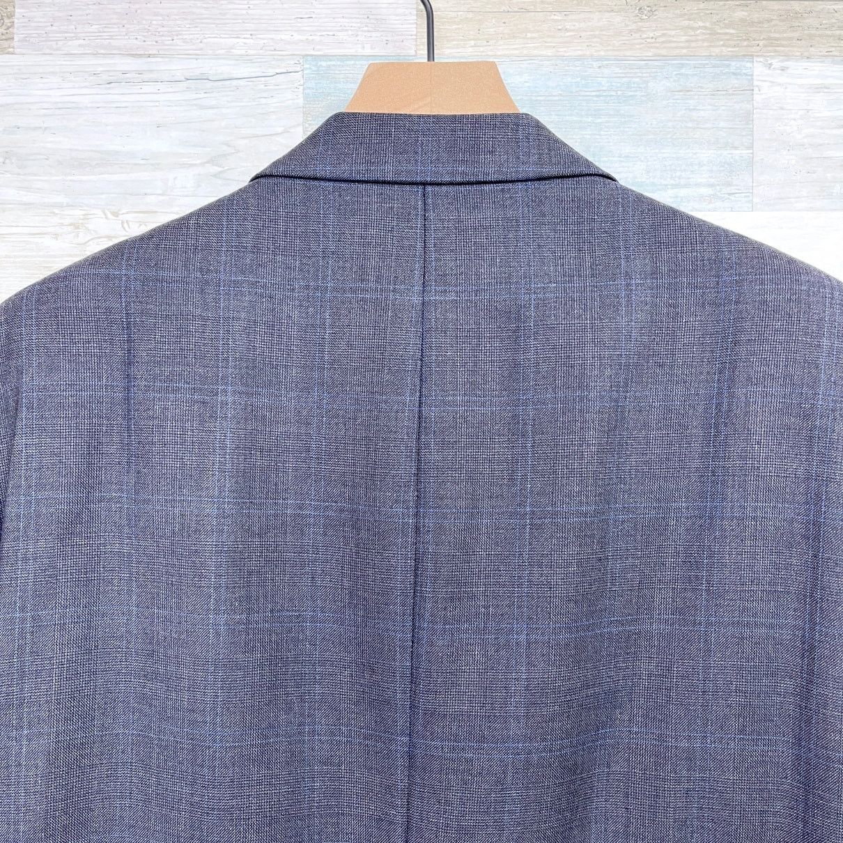 Nautica Nautica Wool Windowpane Suit Gray Two Button Mens 42L 36W Size 42L - 7 Thumbnail