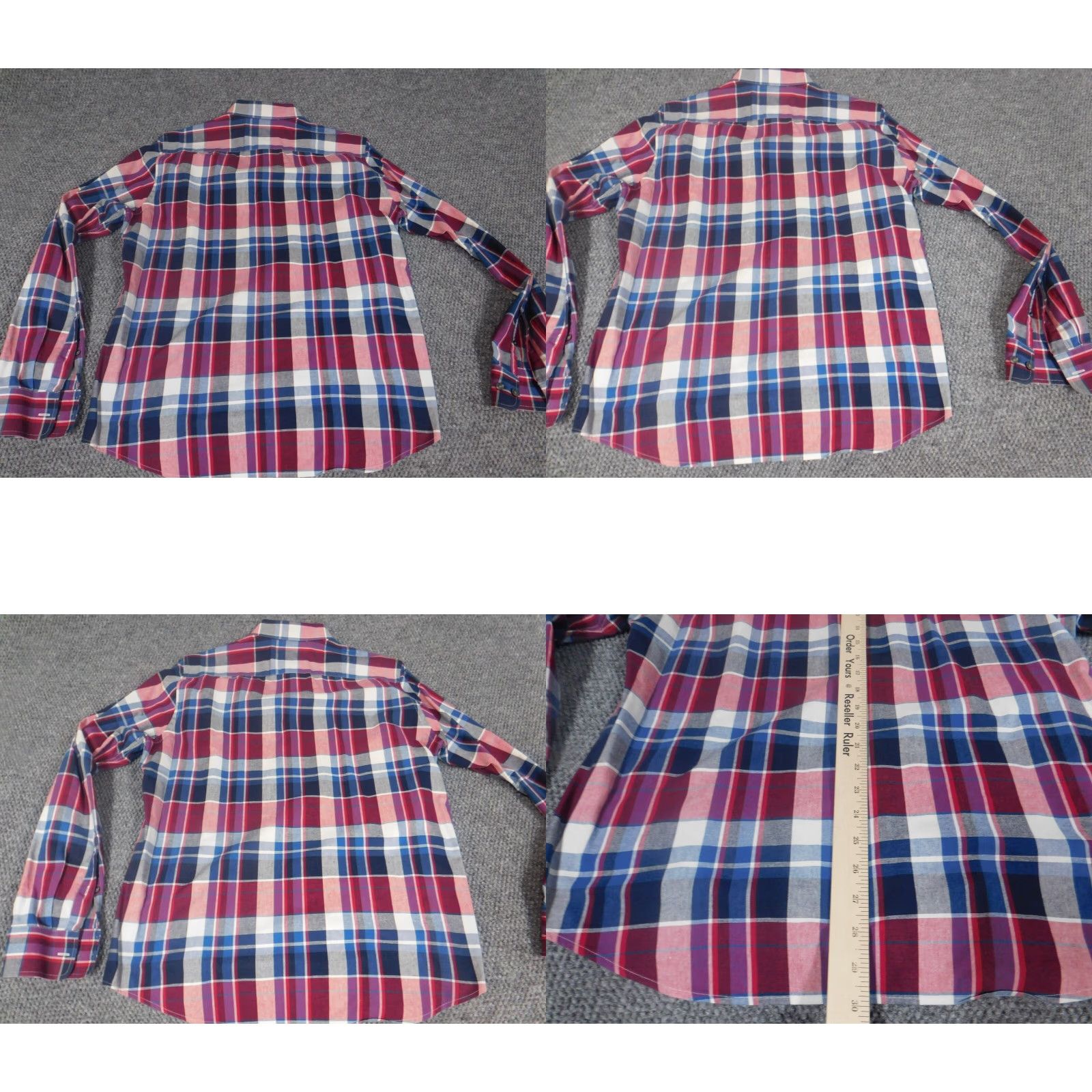 Banana Republic Banana Republic Mens Shirt Medium Red Plaid Button-Down Knit Cotton Slim Long Sleeve Button-Up Travel Casual Mens Regular Size M Red Size US M / EU 48-50 / 2 - 8 Thumbnail