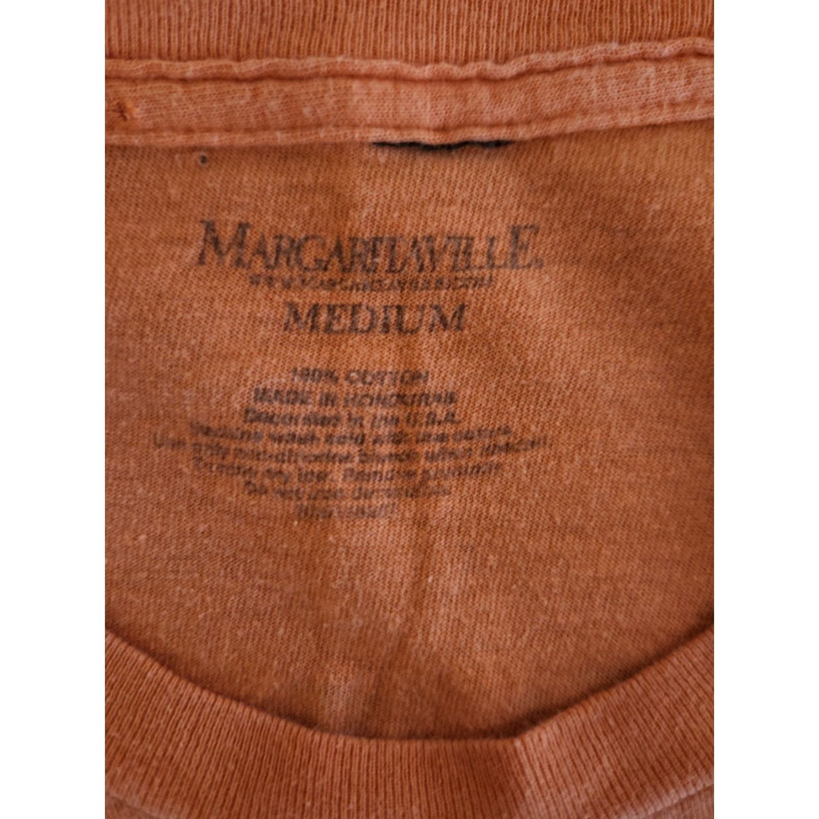 Doublet Margaritaville T-Shirt Orange Double Sided Size Medium Crew Neck Short Sleeve Men Size US M / EU 48-50 / 2 - 4 Thumbnail