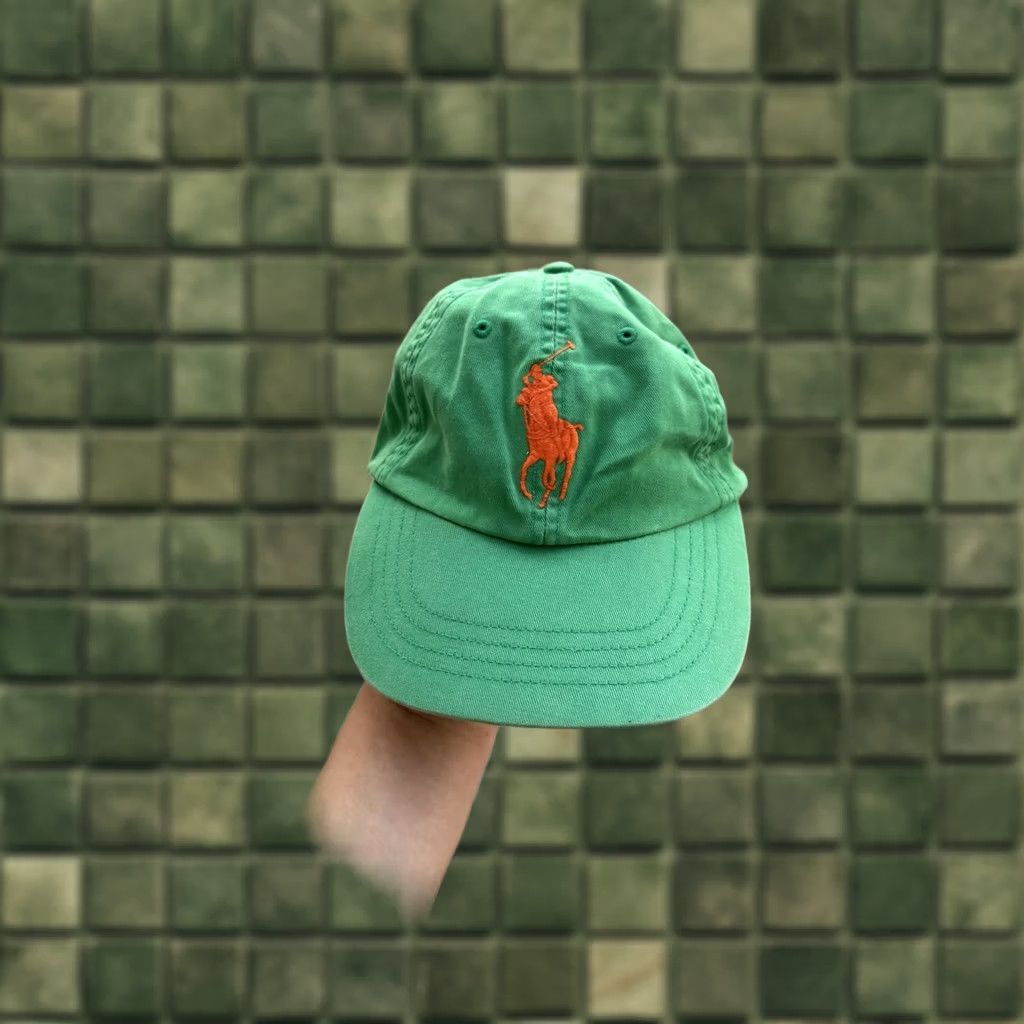 Polo Ralph Lauren VINTAGE Polo Ralph Lauren Cap Hat One Size Green Big Pony Logo 00s Baseball Mens Size US M / EU 48-50 / 2 - 1 Thumbnail