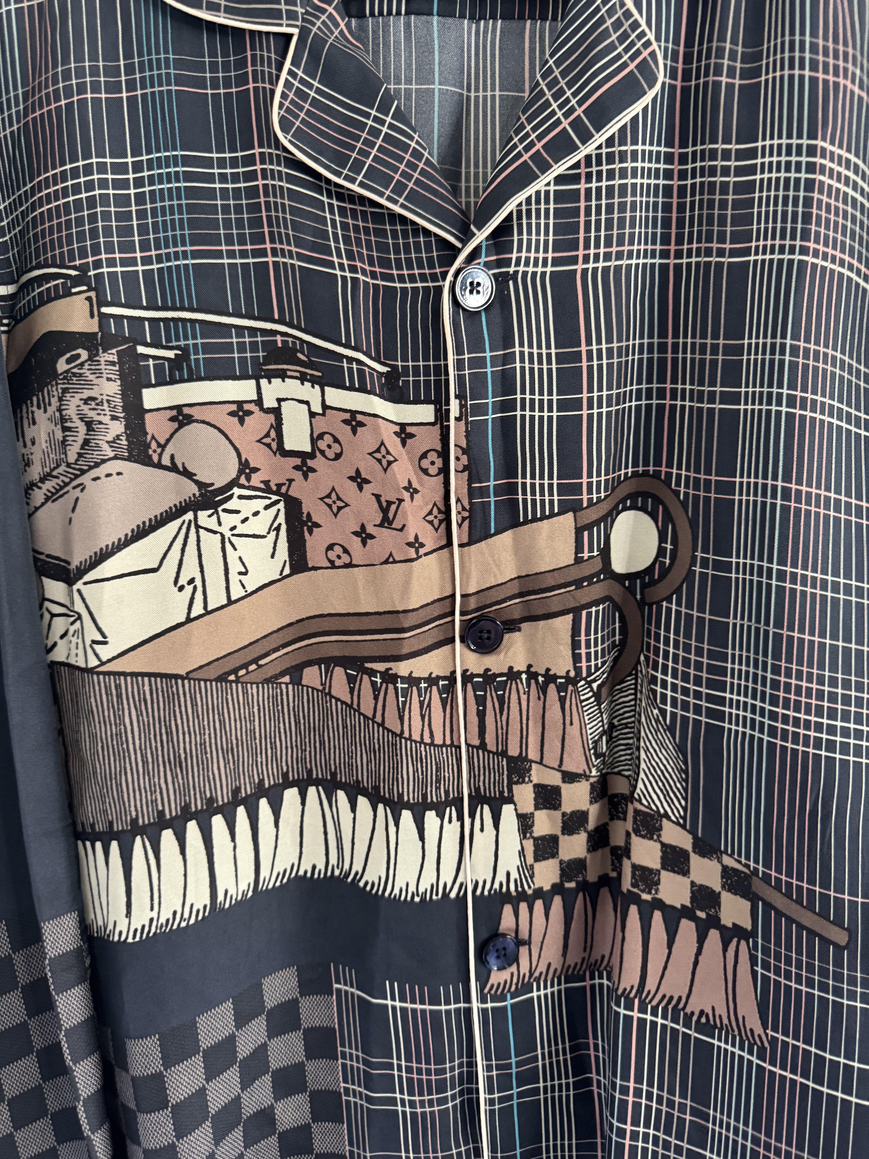 Louis Vuitton Prêt-à-Partir Silk Pyjama Shirt Size US L / EU 52-54 / 3 - 4 Thumbnail