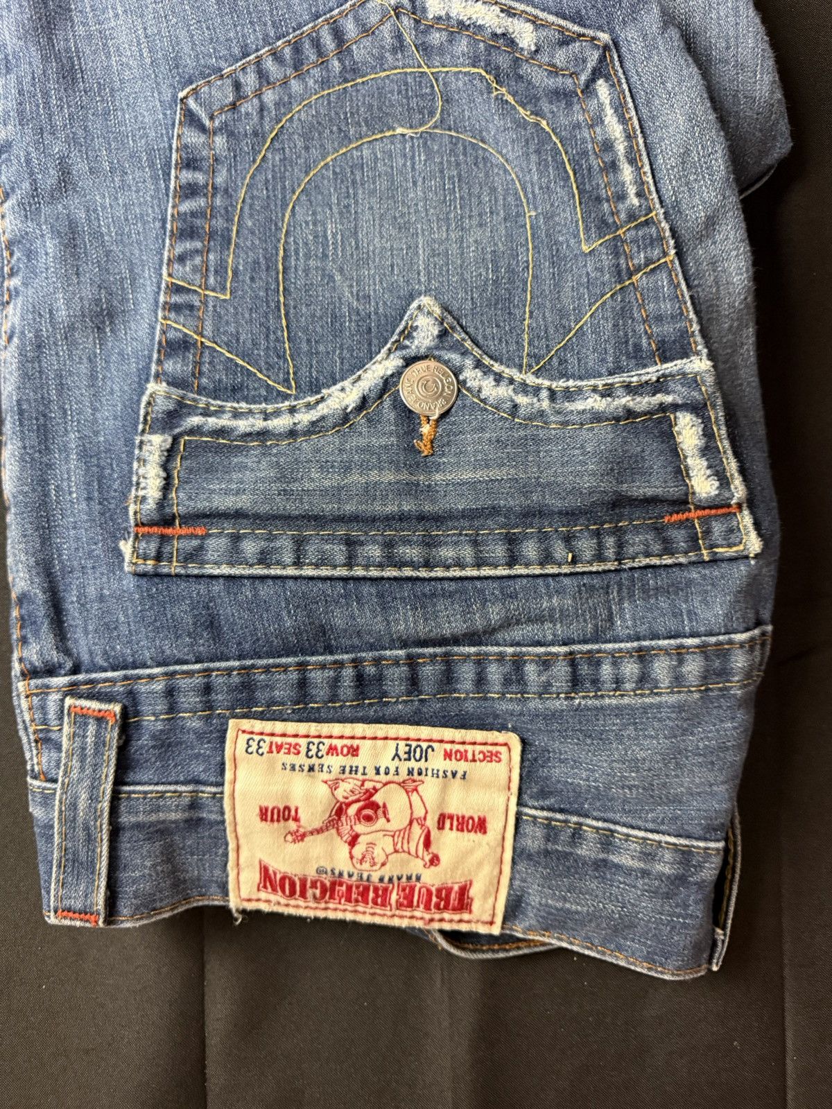 True Religion True Religion Joey Super T Flared Distressed Jean Size 33 Size US 33 - 9 Thumbnail