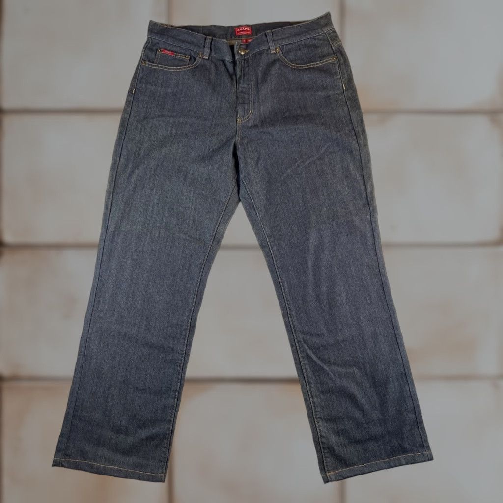 Chaps Chaps Jeans Womens 14 Denim 36x29.25 Blue Dark Wash Preppy Straight 5-Pocket Design Regular Jeans Womens Size 36" / US 14 / IT 50 - 1 Thumbnail