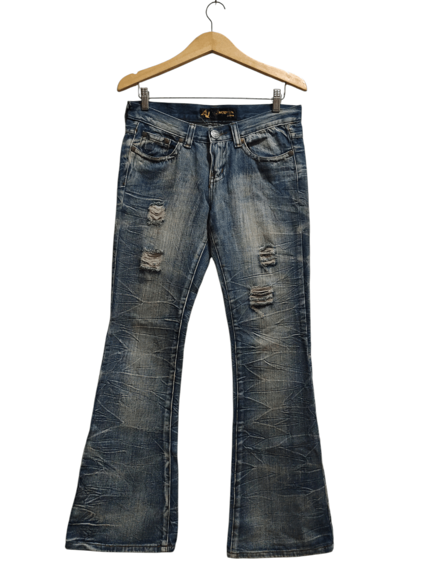 GOSTAR DE FUGA × Le Grande Bleu (L.G.B.) × Tornado Mart Alcapone Faded Distressed Flaire if6was9 LGB style Size US 33 - 1 Thumbnail