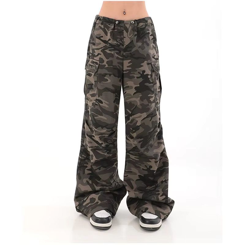 Japanese Brand Retro Overalls Camouflage Y2k Cargo Grunge Baggy Trousers Size 32" / US 10 / IT 46 - 6 Thumbnail