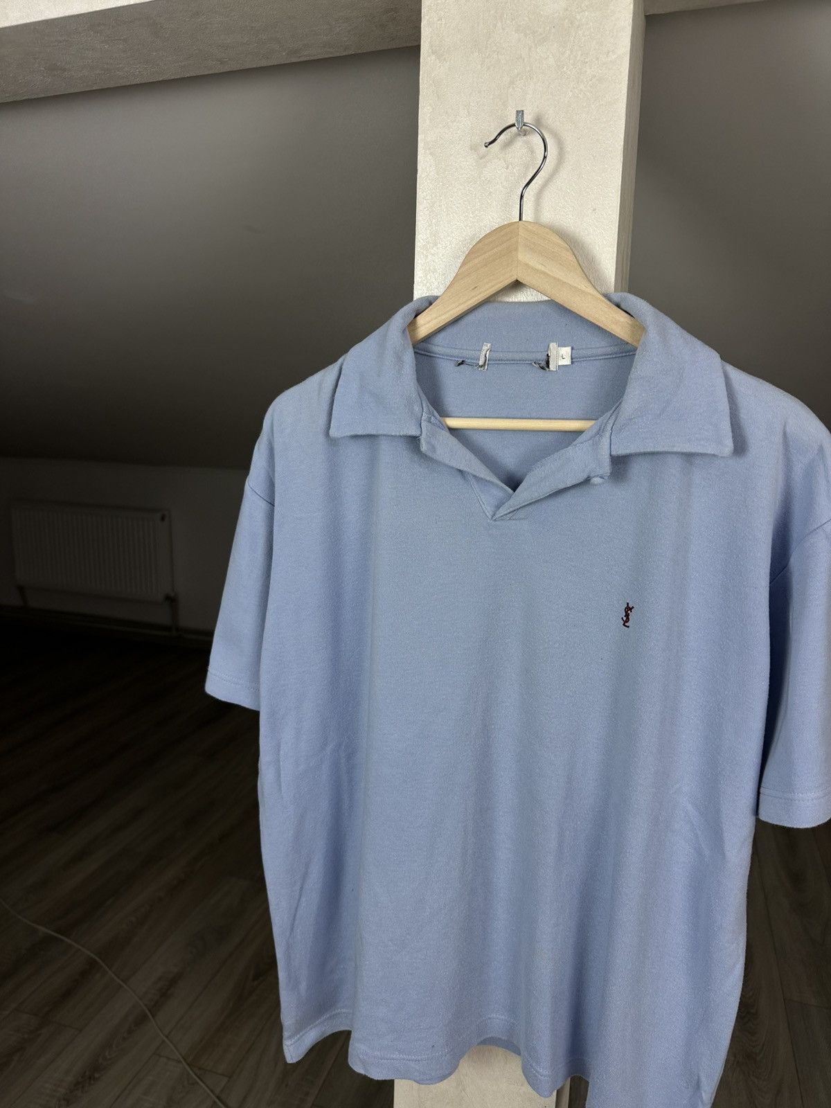 Yves Saint Laurent Vintage Yves Saint Laurent YSL Cotton Polo Tee Shirt Size US L / EU 52-54 / 3 - 3 Thumbnail