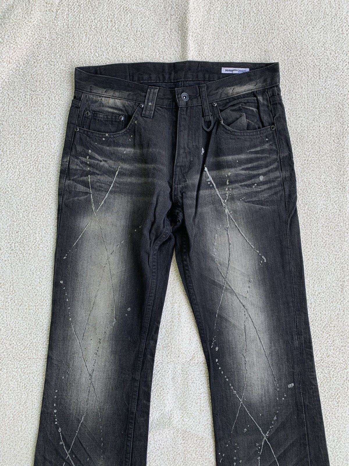 semanticdesign Vtg 00s Semantic Design bootcut jeans Black Fadded Size US 30 / EU 46 - 3 Thumbnail