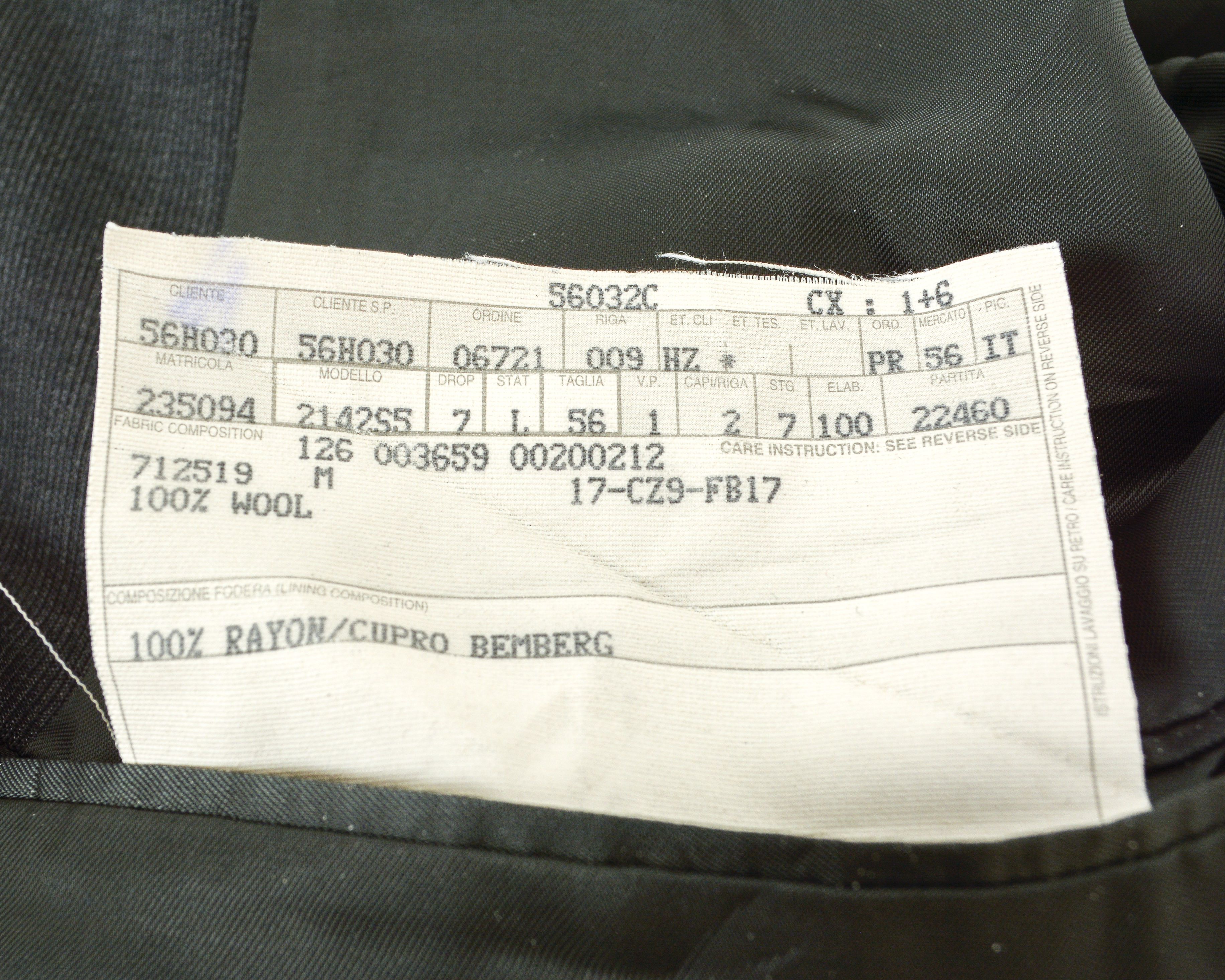 Ermenegildo Zegna Wool Blazer Formal EU 56 Jacket Sport Coat Black Size 46R - 4 Thumbnail